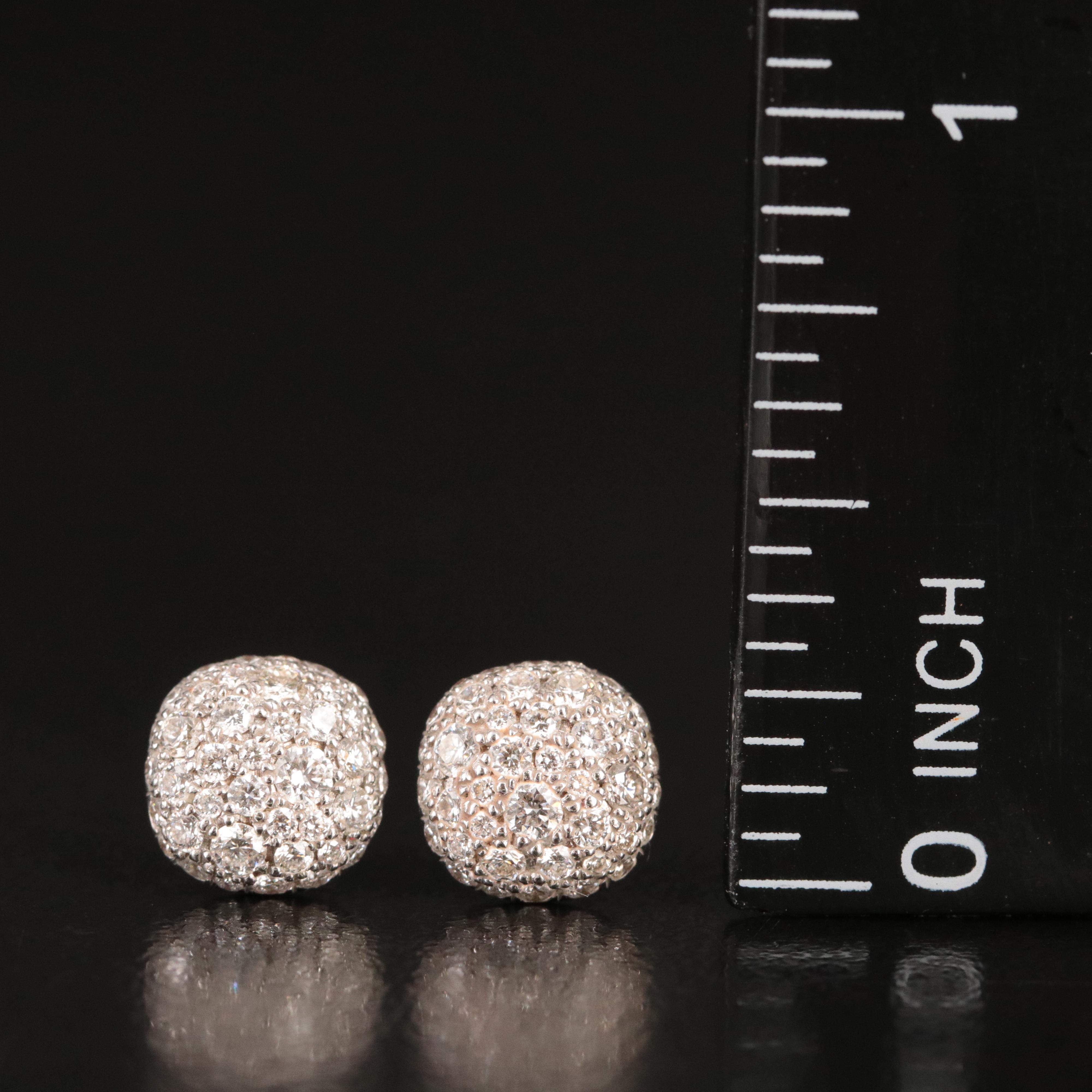 David Yurman Petite Pavé 18K 0.77 CTW Diamond Cushion Stud Earrings