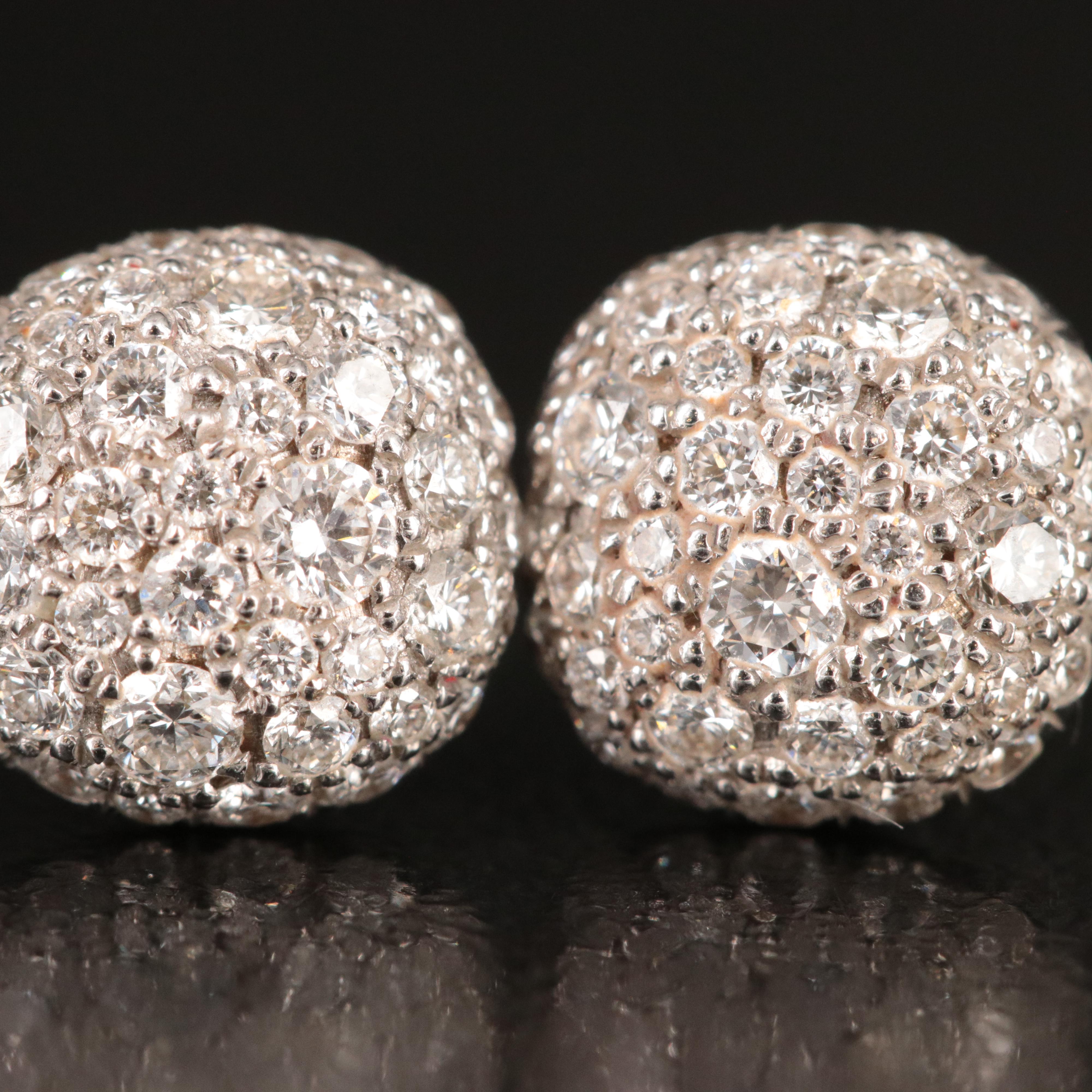 David Yurman Petite Pavé 18K 0.77 CTW Diamond Cushion Stud Earrings