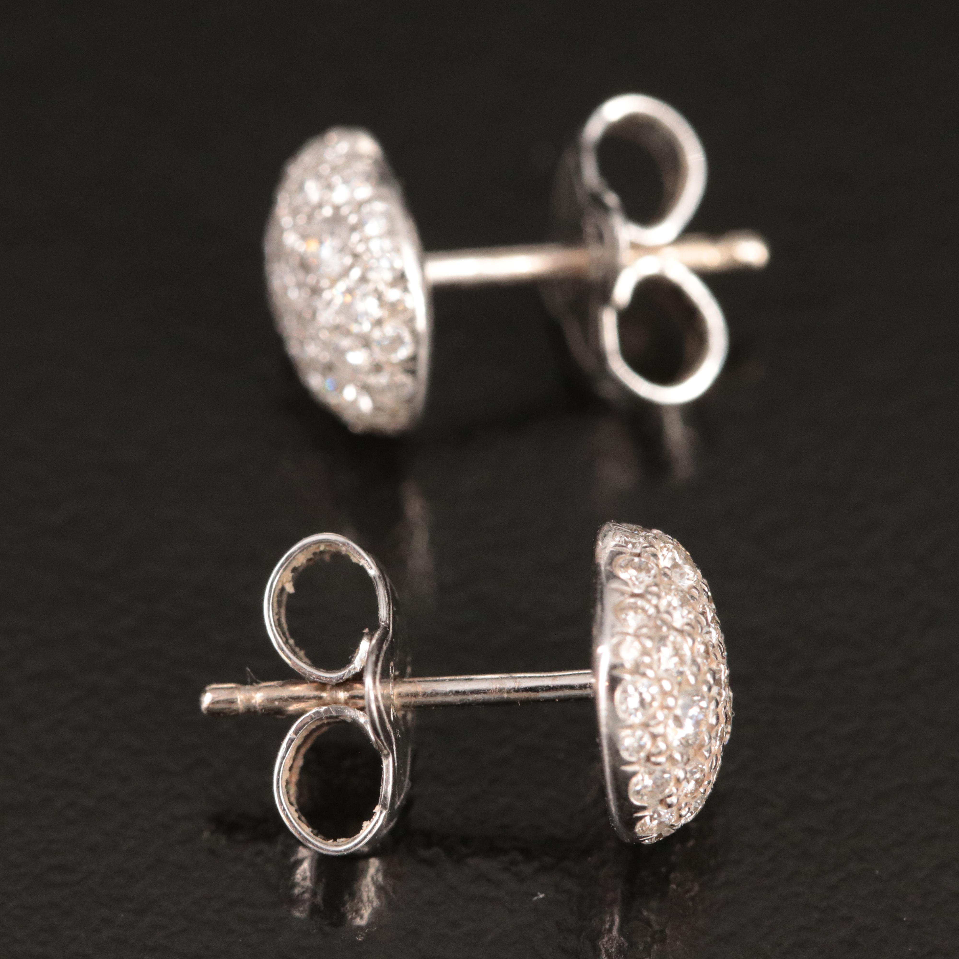 David Yurman Petite Pavé 18K 0.77 CTW Diamond Cushion Stud Earrings