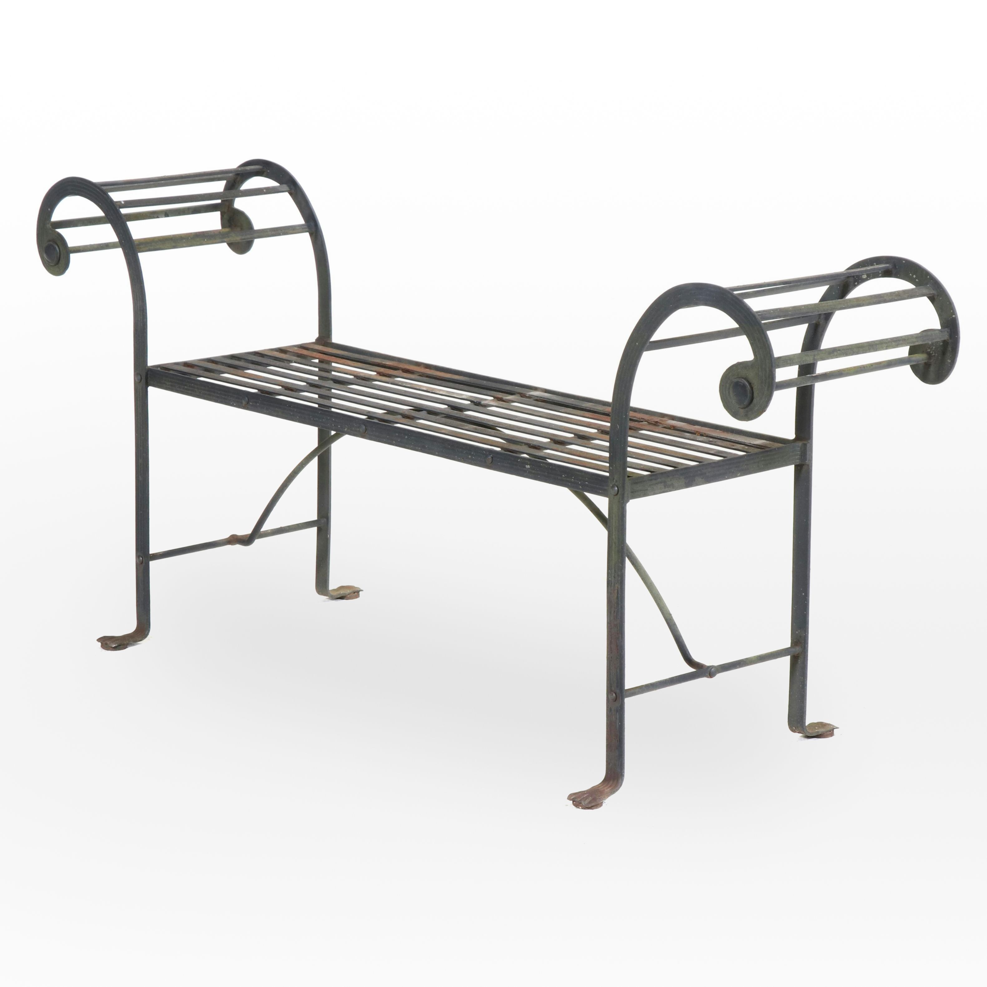 Wrought Iron Garden Bench