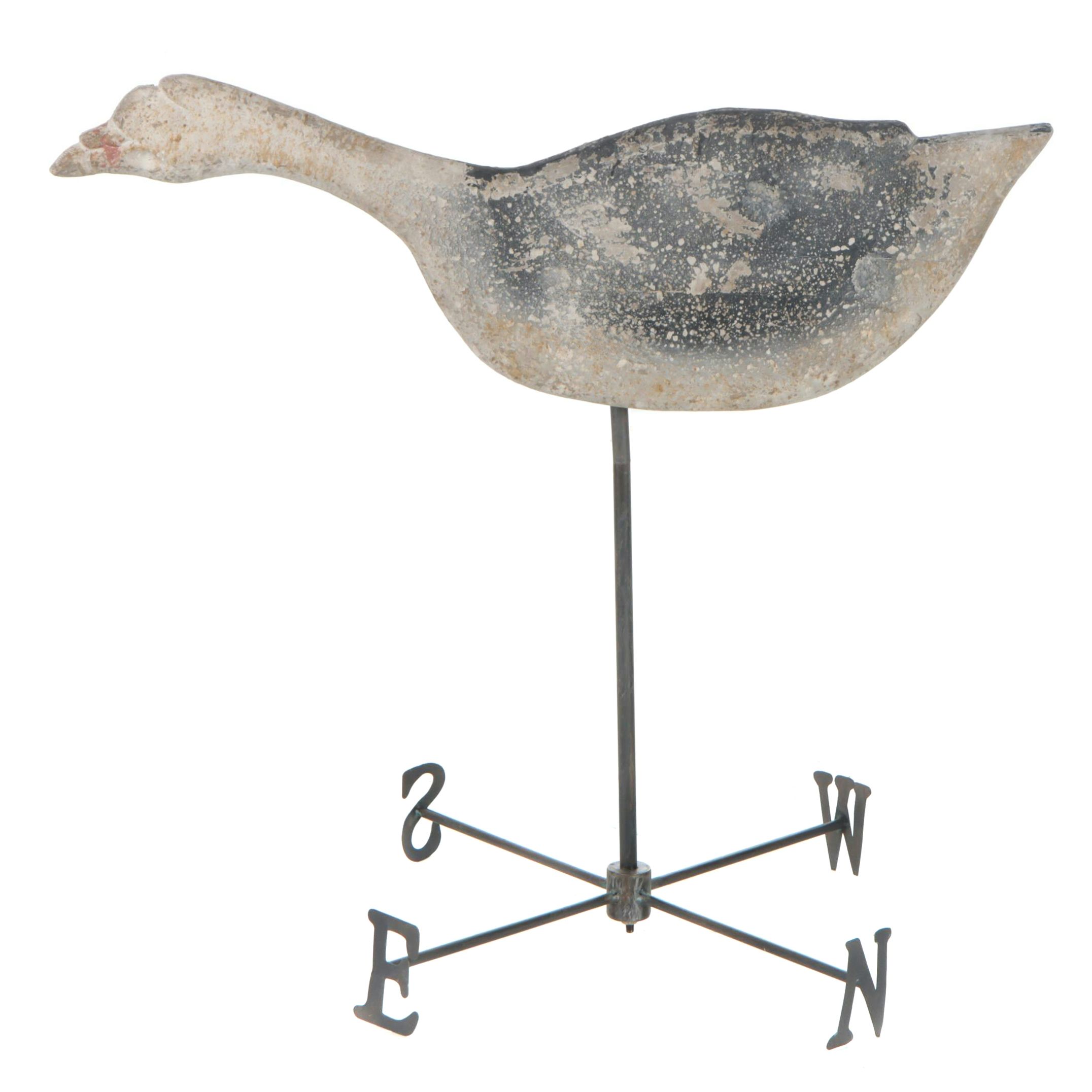 Primitive Style Metal Goose Weather Vane