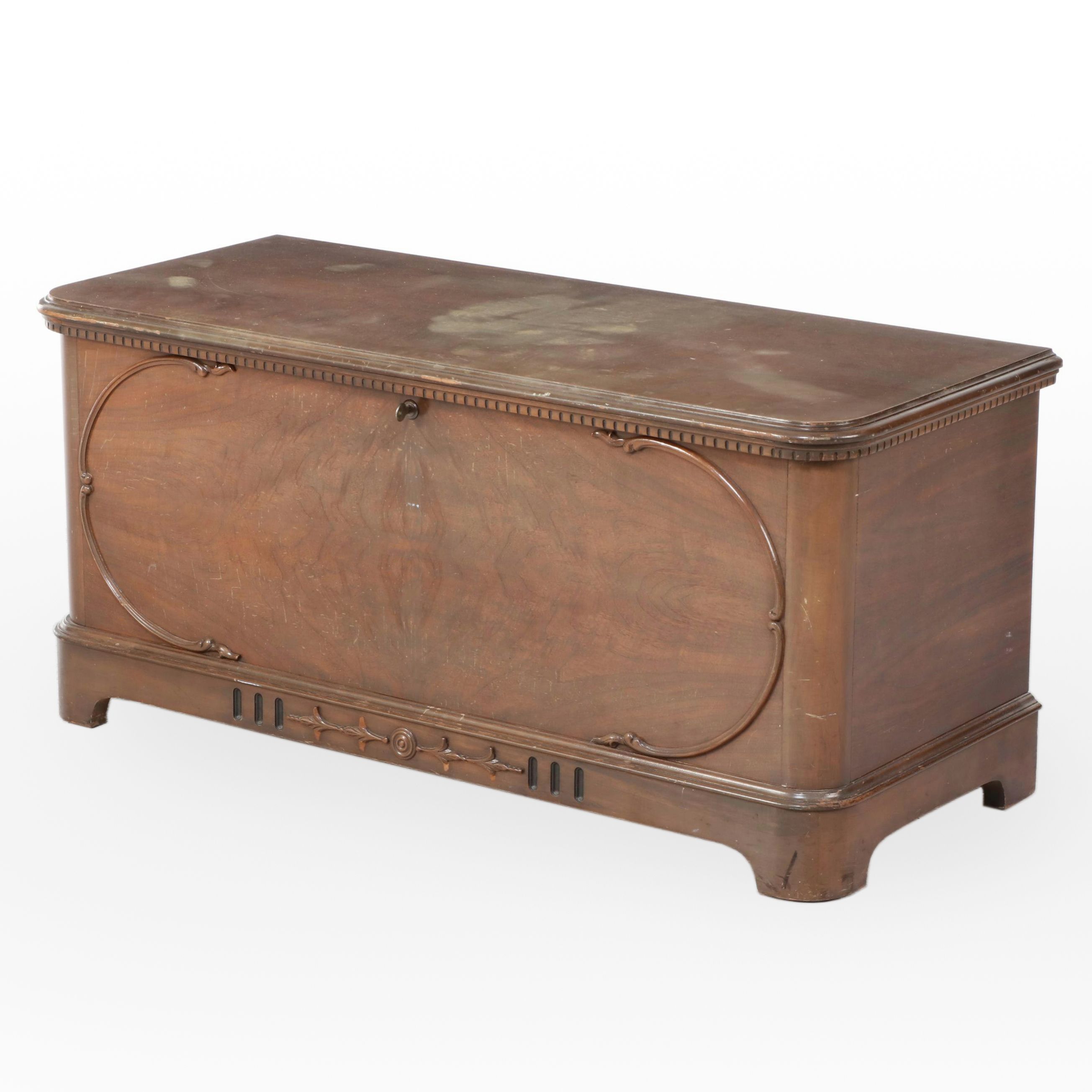 Caswell-Runyan Walnut Cedar Trunk, Mid-20th Century