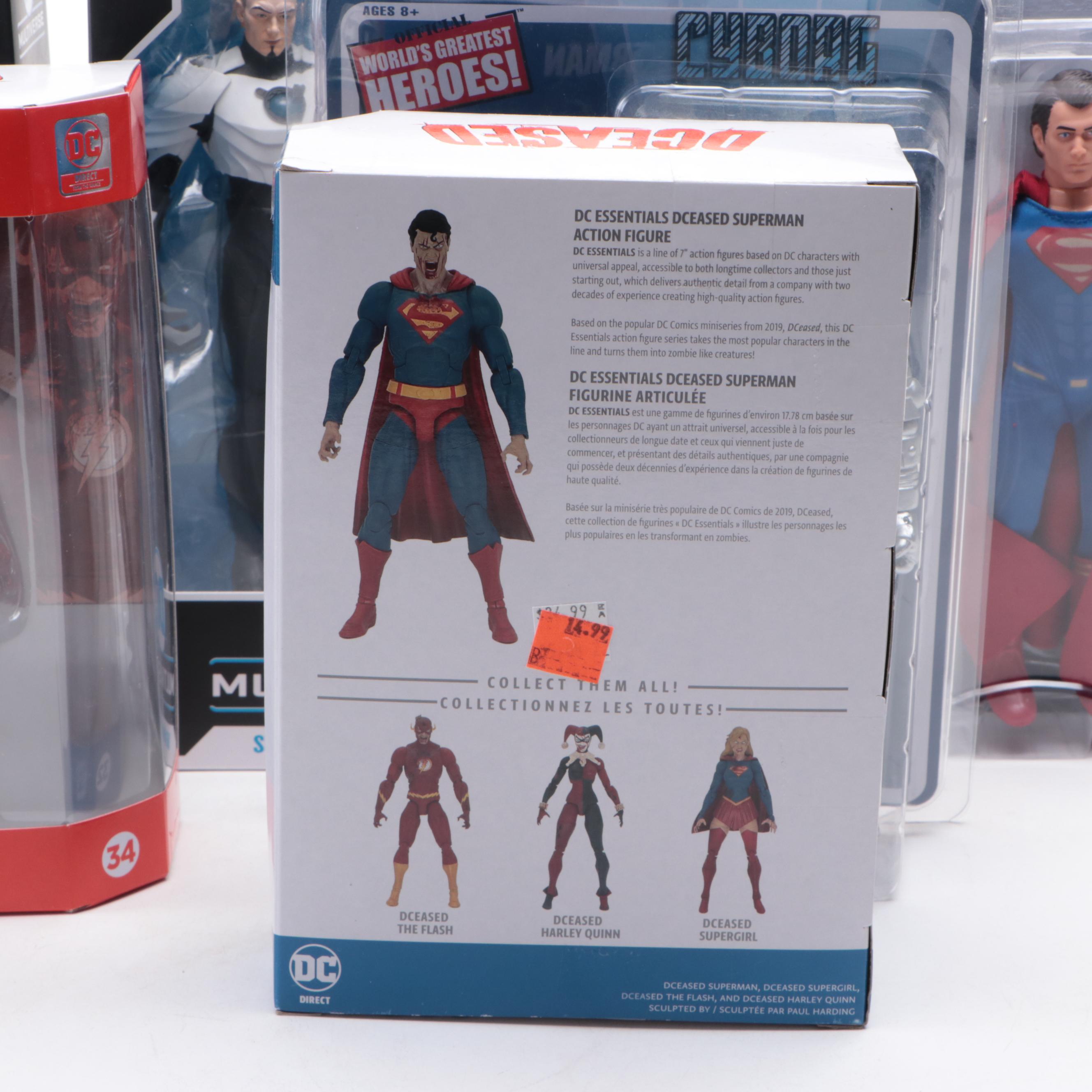 DC Comics Sealed Action Figures Featuring Superman, Catwoman, and More