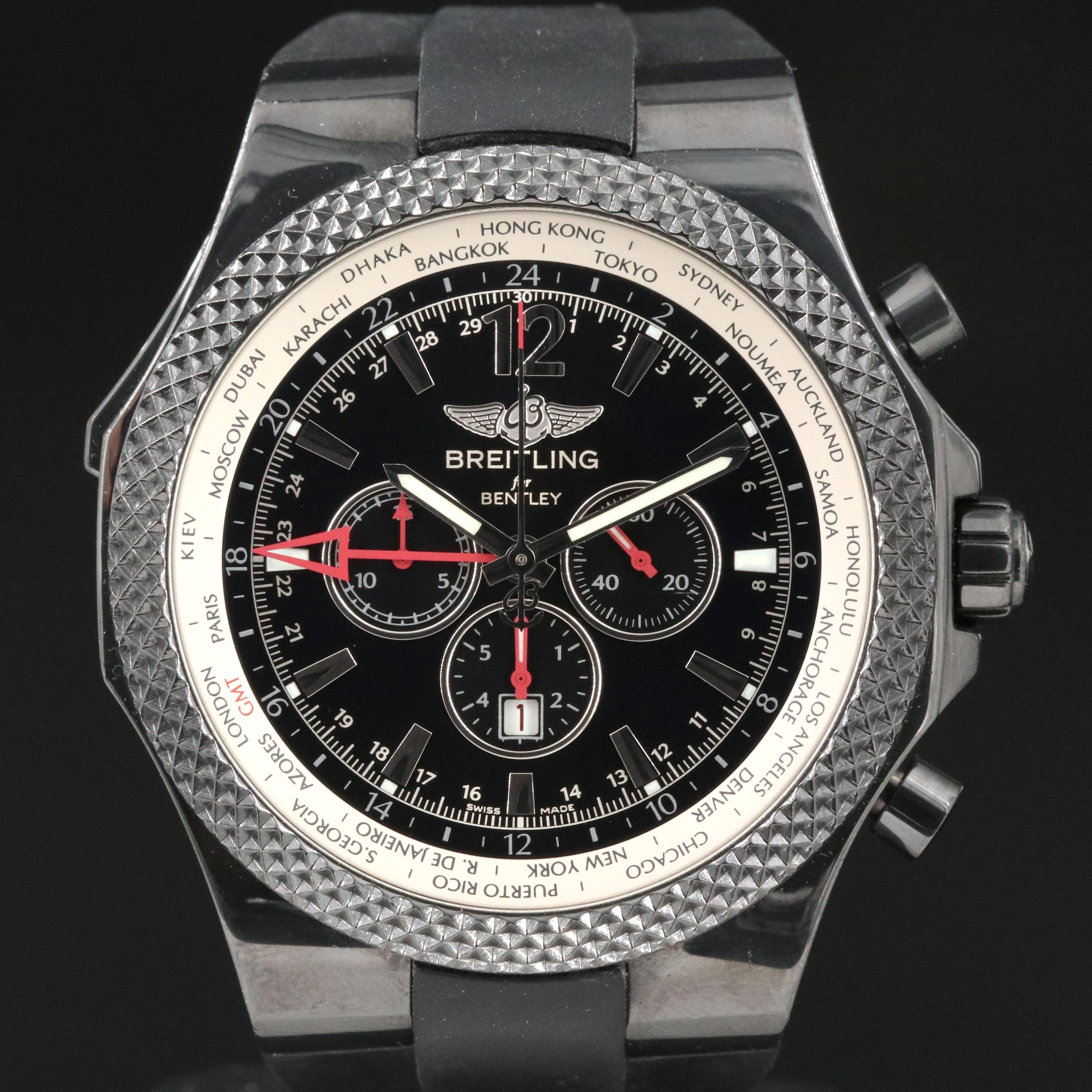 Breitling Bentley GMT M47362 Steel Chronograph