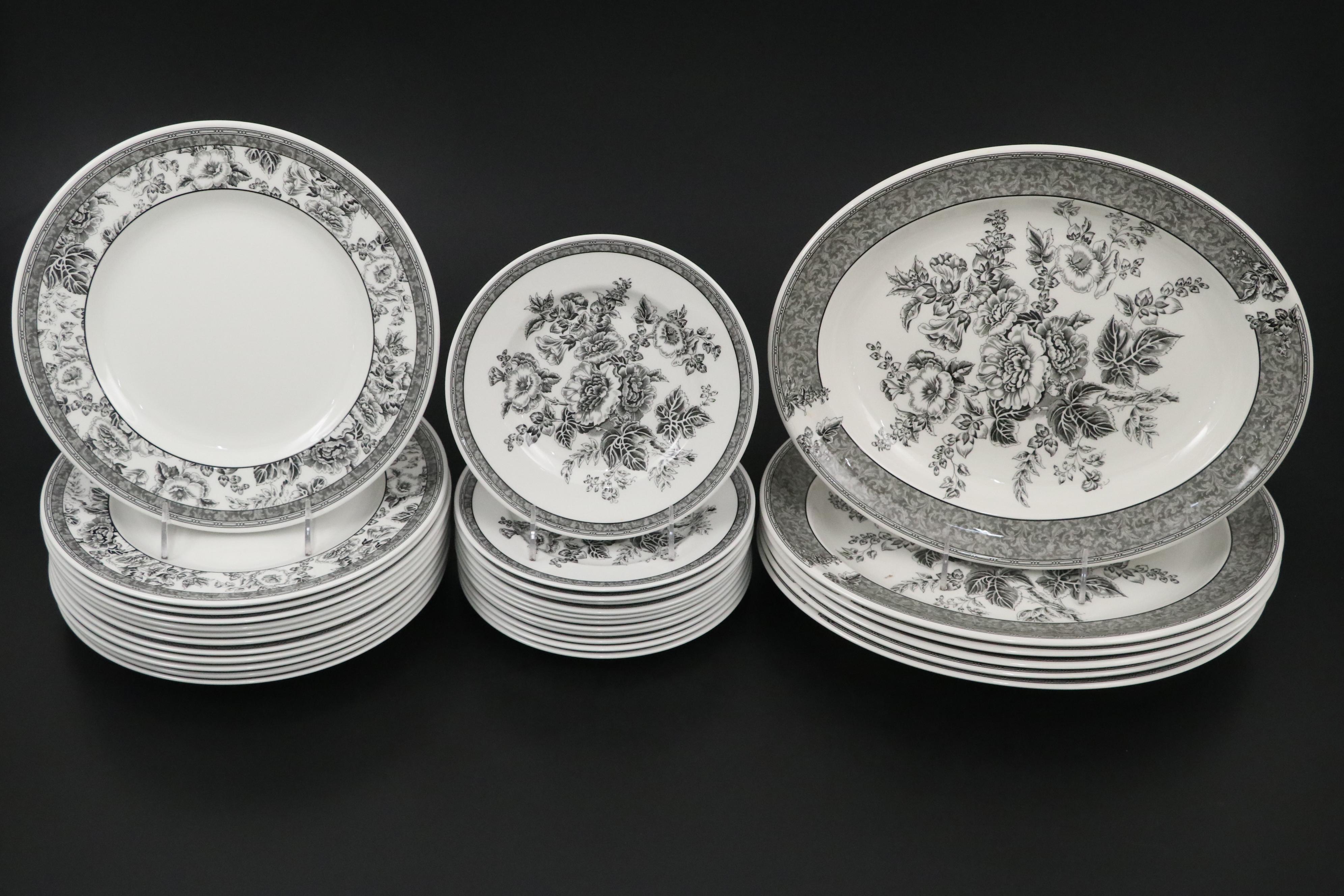 Wedgwood "Fleur Damask" Earthenware Dinnerware and Serveware, 1996