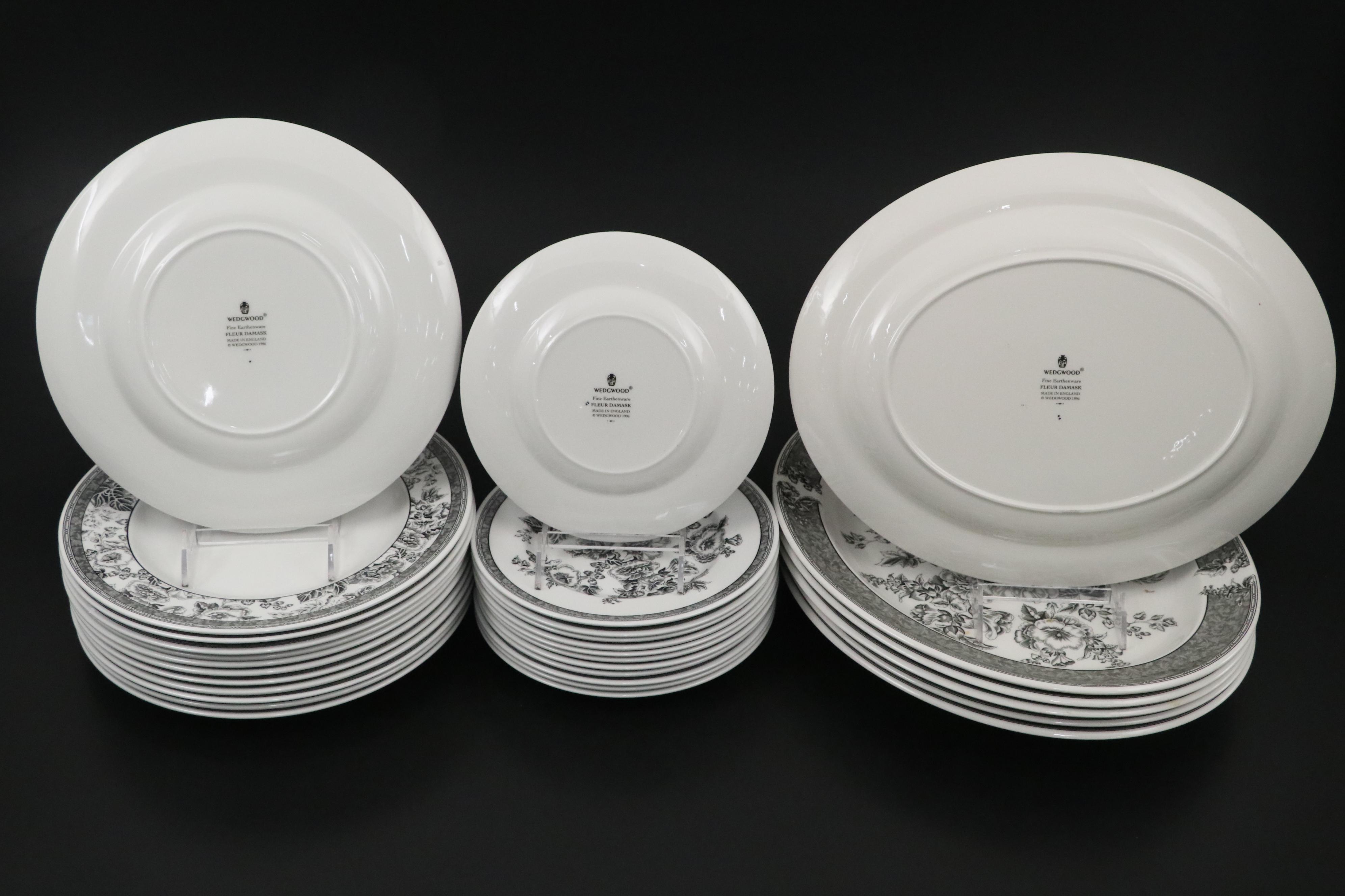 Wedgwood "Fleur Damask" Earthenware Dinnerware and Serveware, 1996