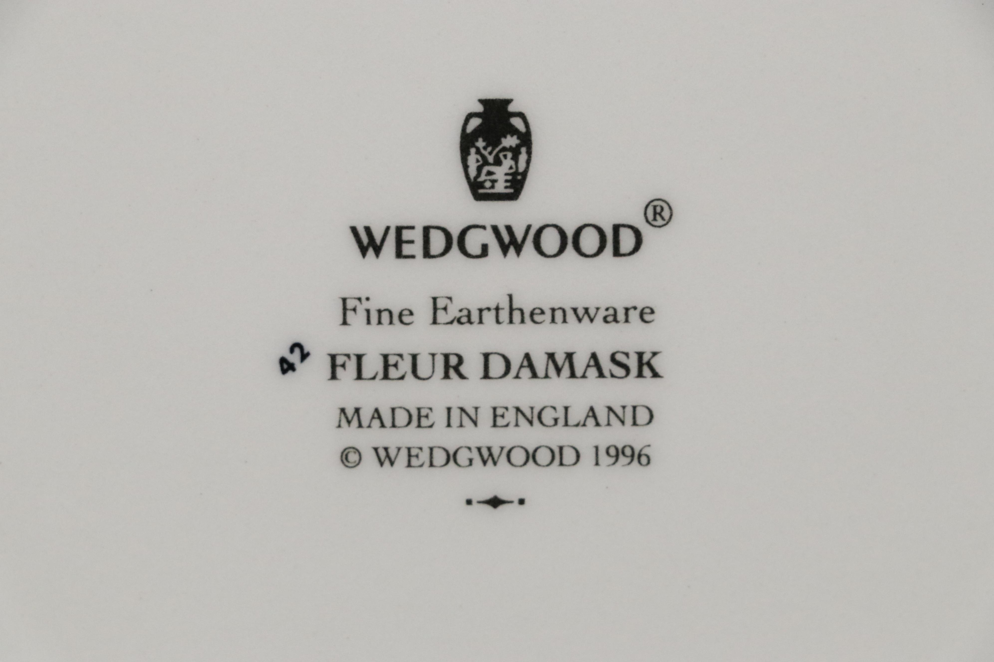 Wedgwood "Fleur Damask" Earthenware Dinnerware and Serveware, 1996