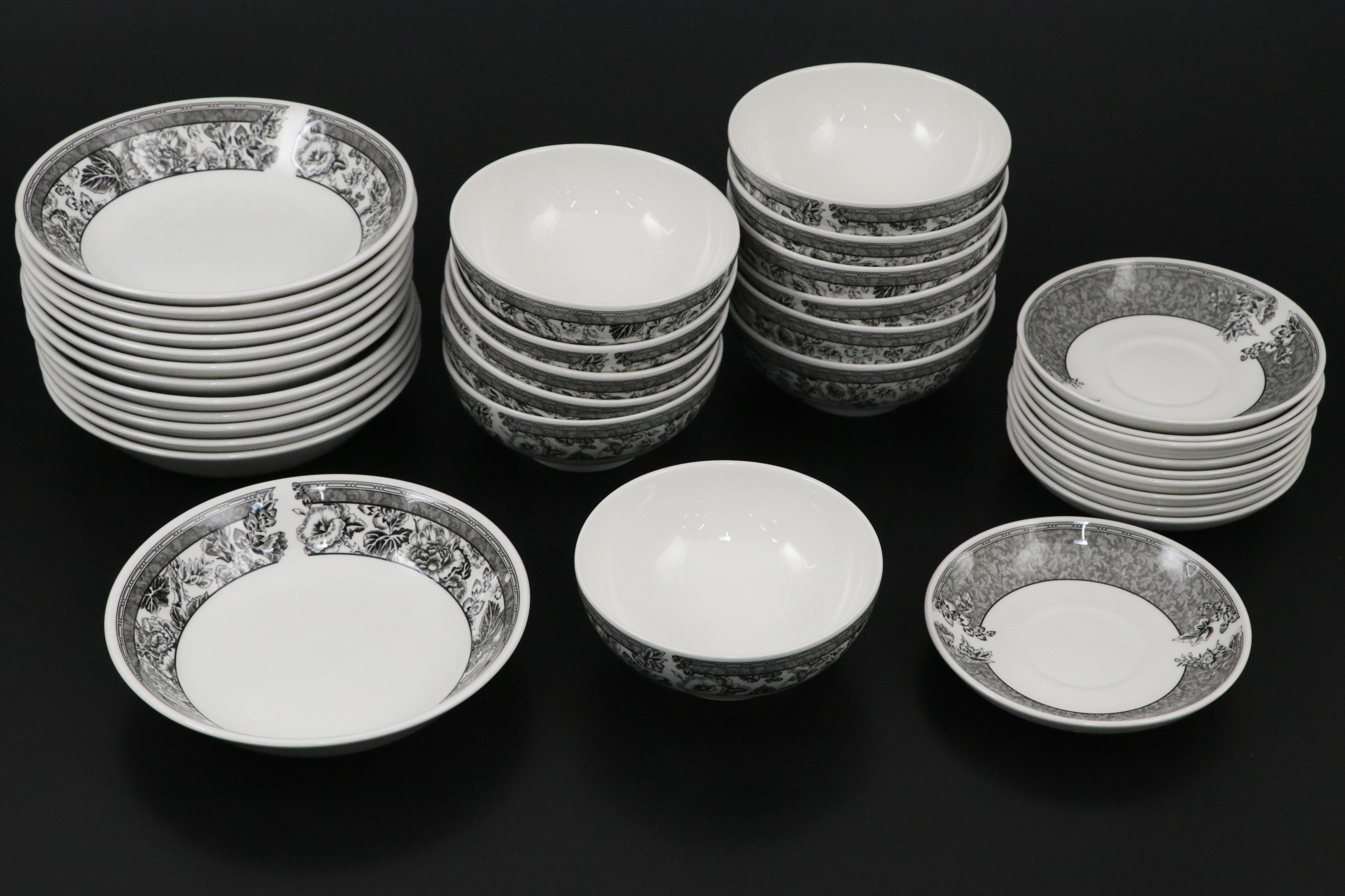 Wedgwood "Fleur Damask" Earthenware Dinnerware and Serveware, 1996