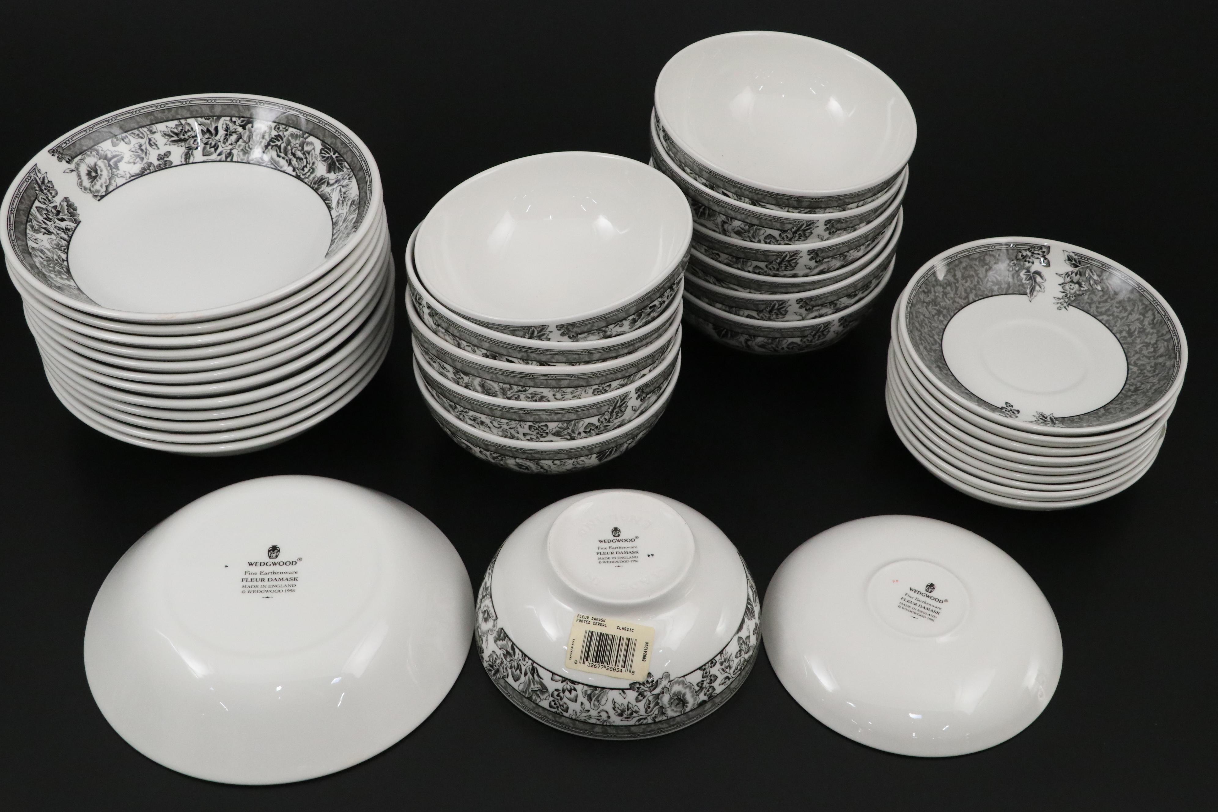Wedgwood "Fleur Damask" Earthenware Dinnerware and Serveware, 1996