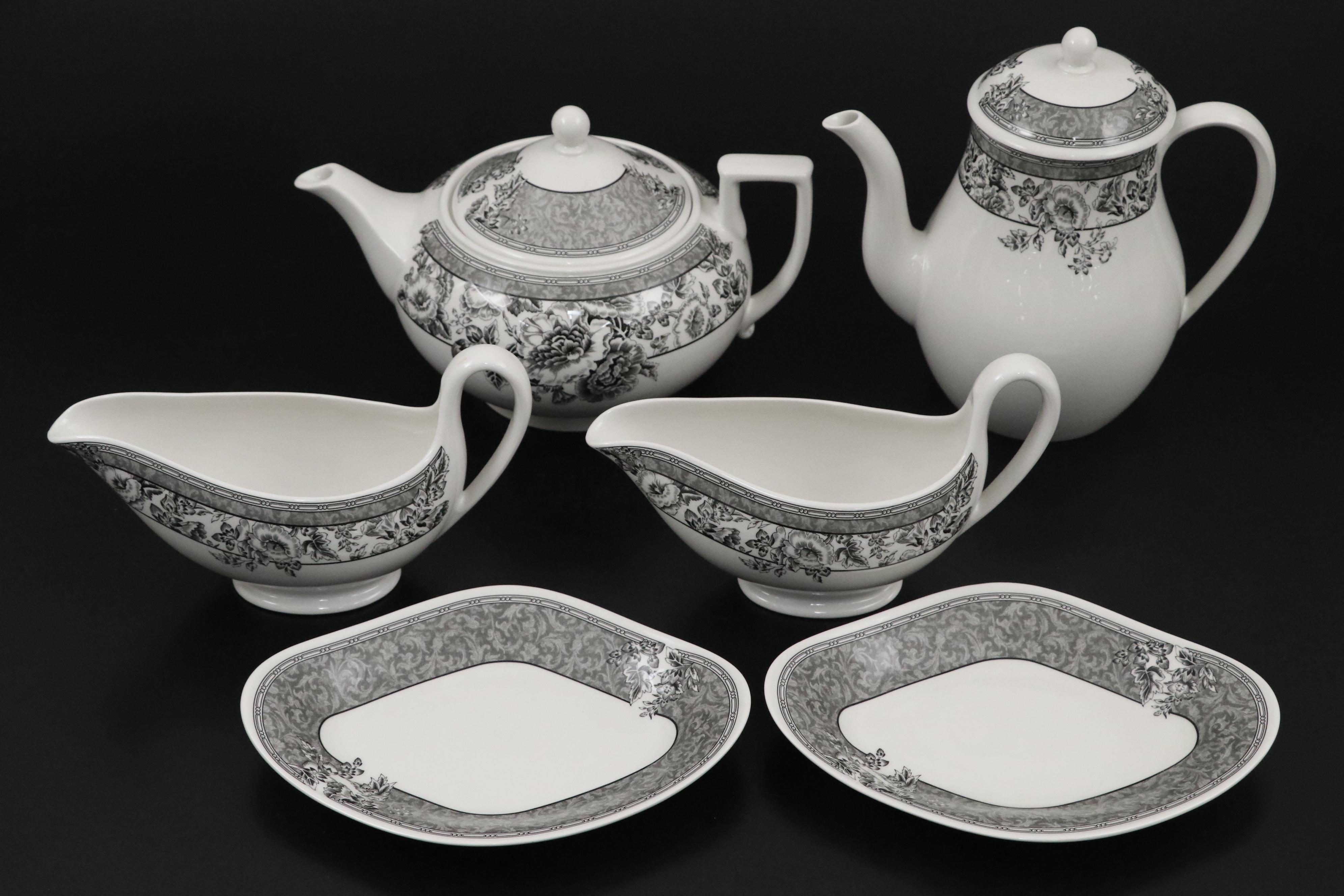 Wedgwood "Fleur Damask" Earthenware Dinnerware and Serveware, 1996
