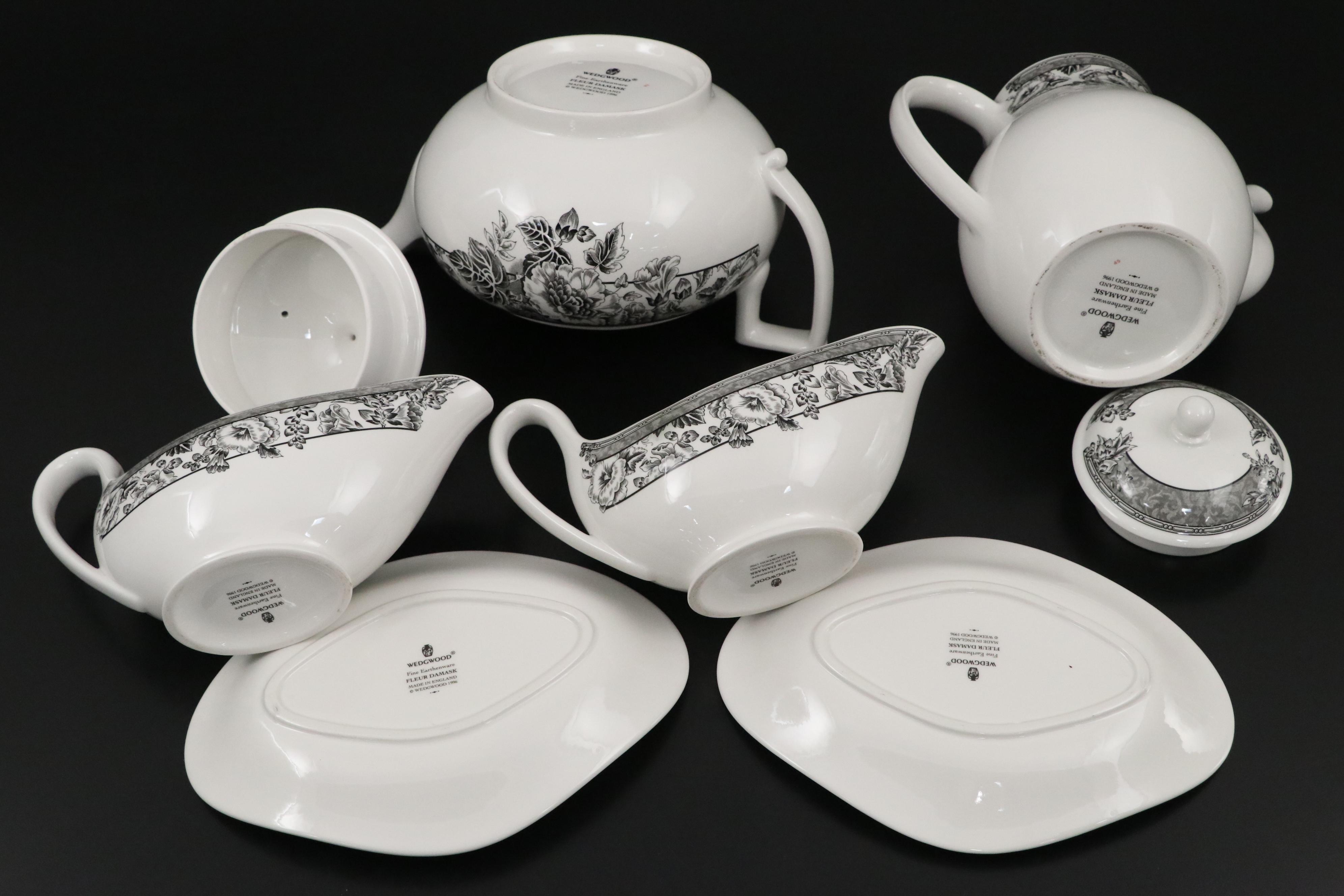 Wedgwood "Fleur Damask" Earthenware Dinnerware and Serveware, 1996