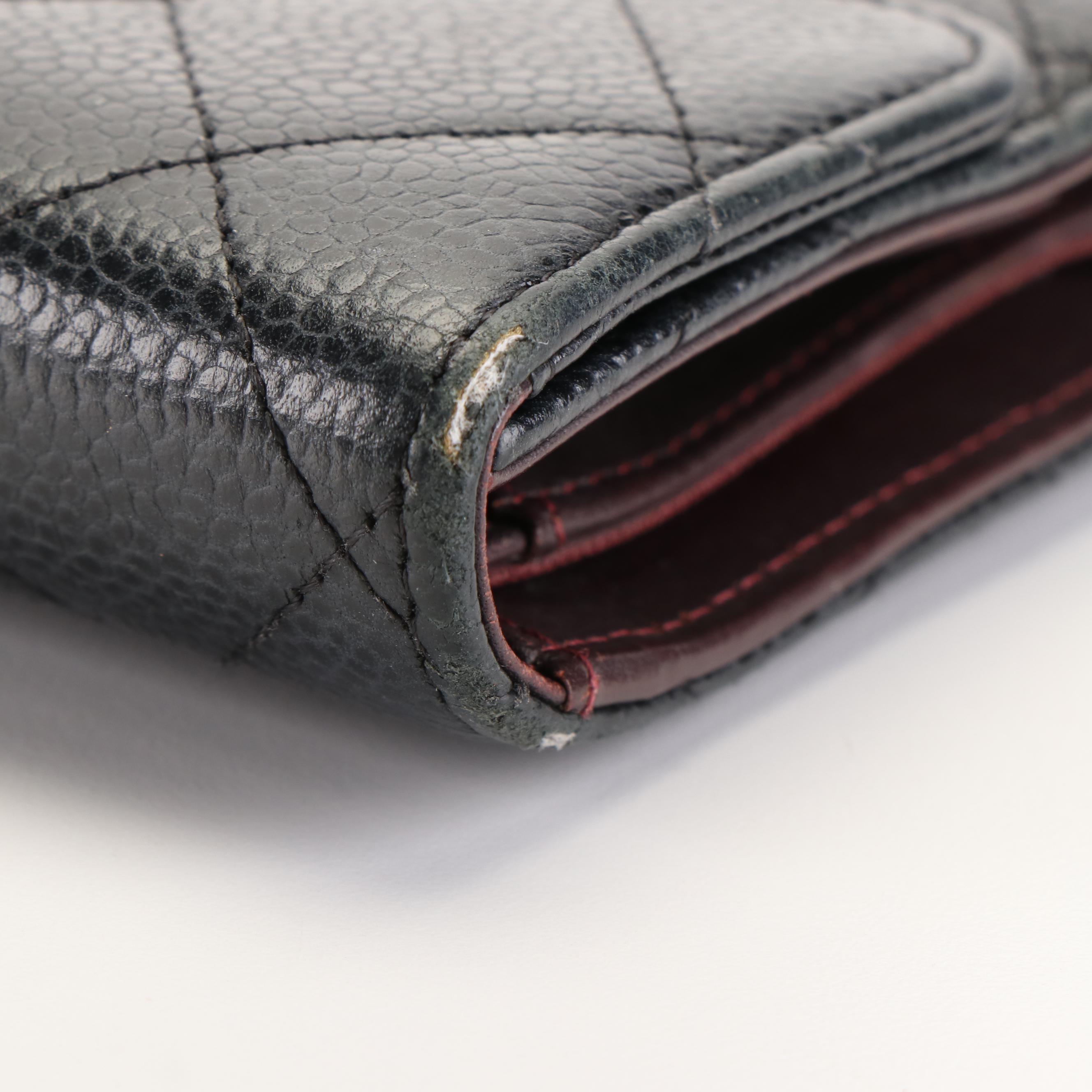 Chanel Classic Large CC Flap Wallet in Quilted Black Caviar Leather