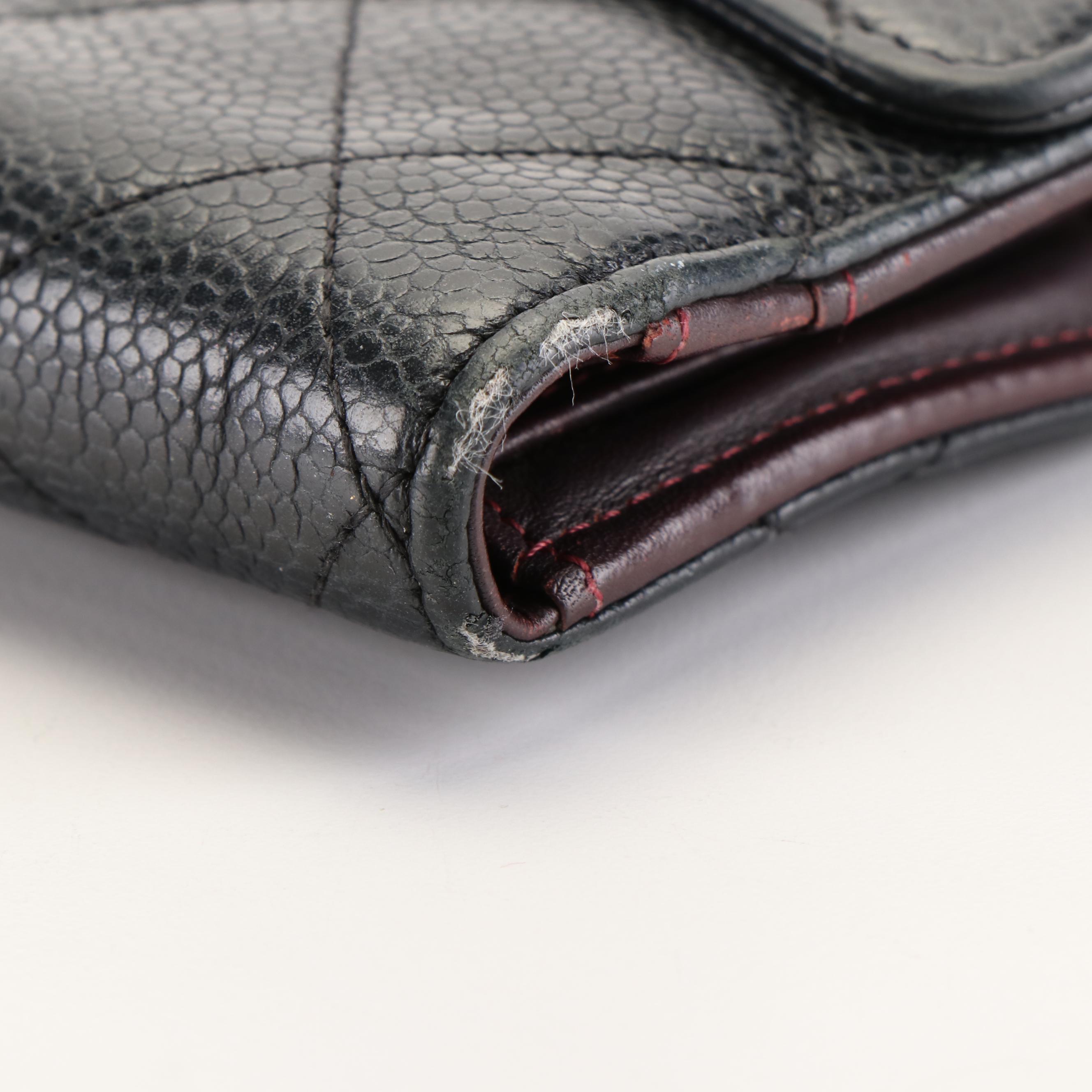 Chanel Classic Large CC Flap Wallet in Quilted Black Caviar Leather