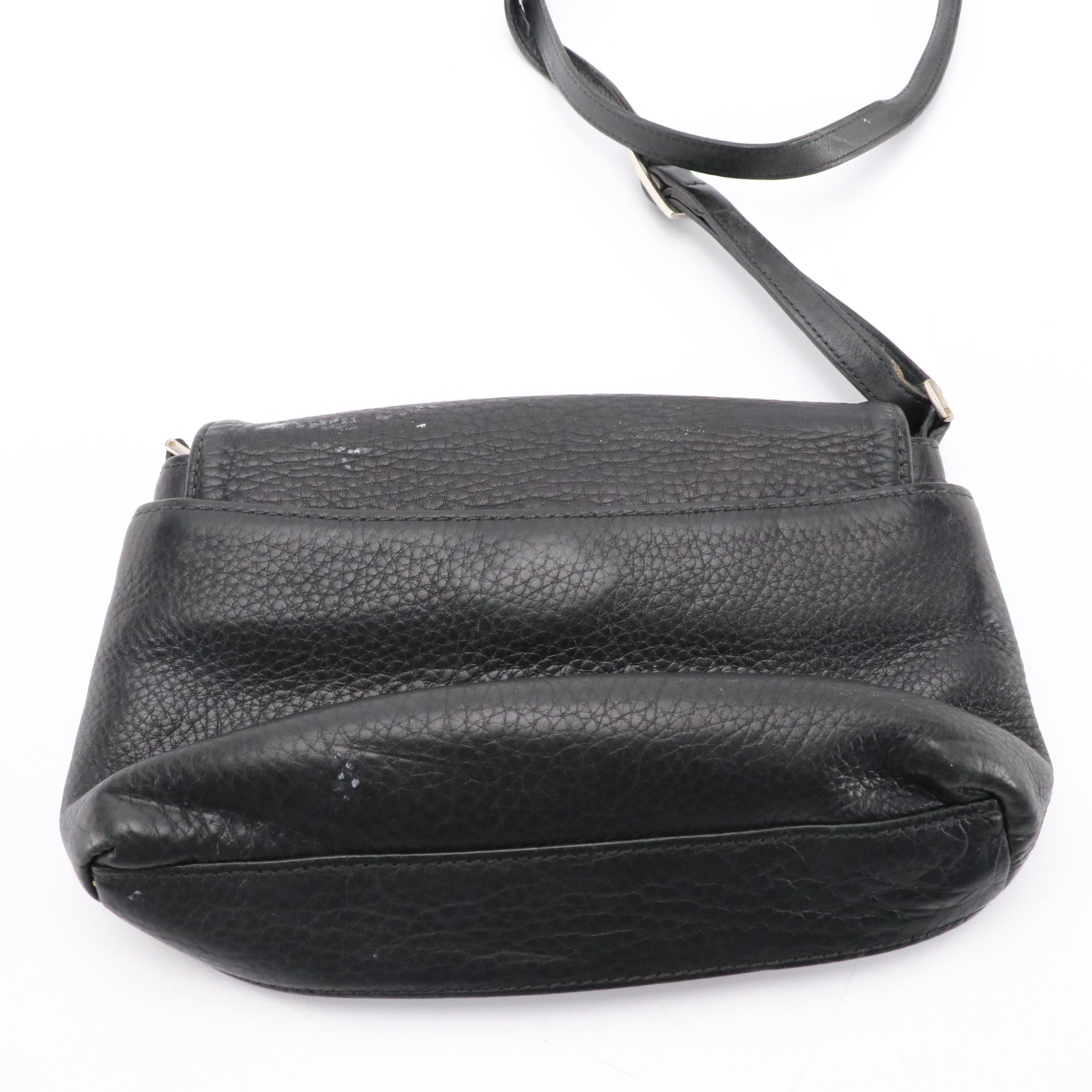 Coach Sheridan Mayfield and Front Flap Bags in Black and Brown Textured Leather