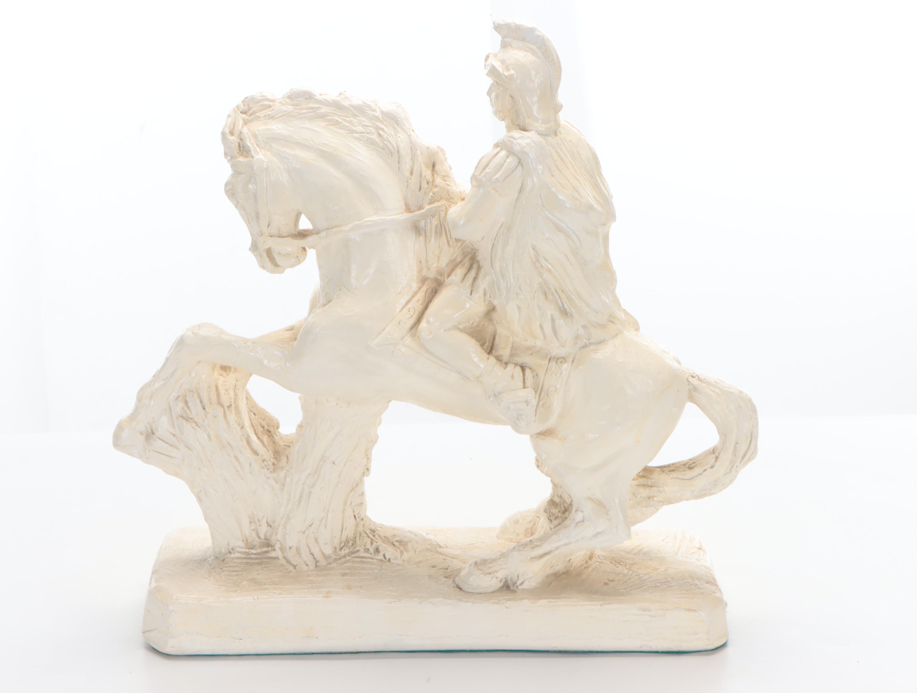 Greco-Roman Style Glazed Ceramic Statue