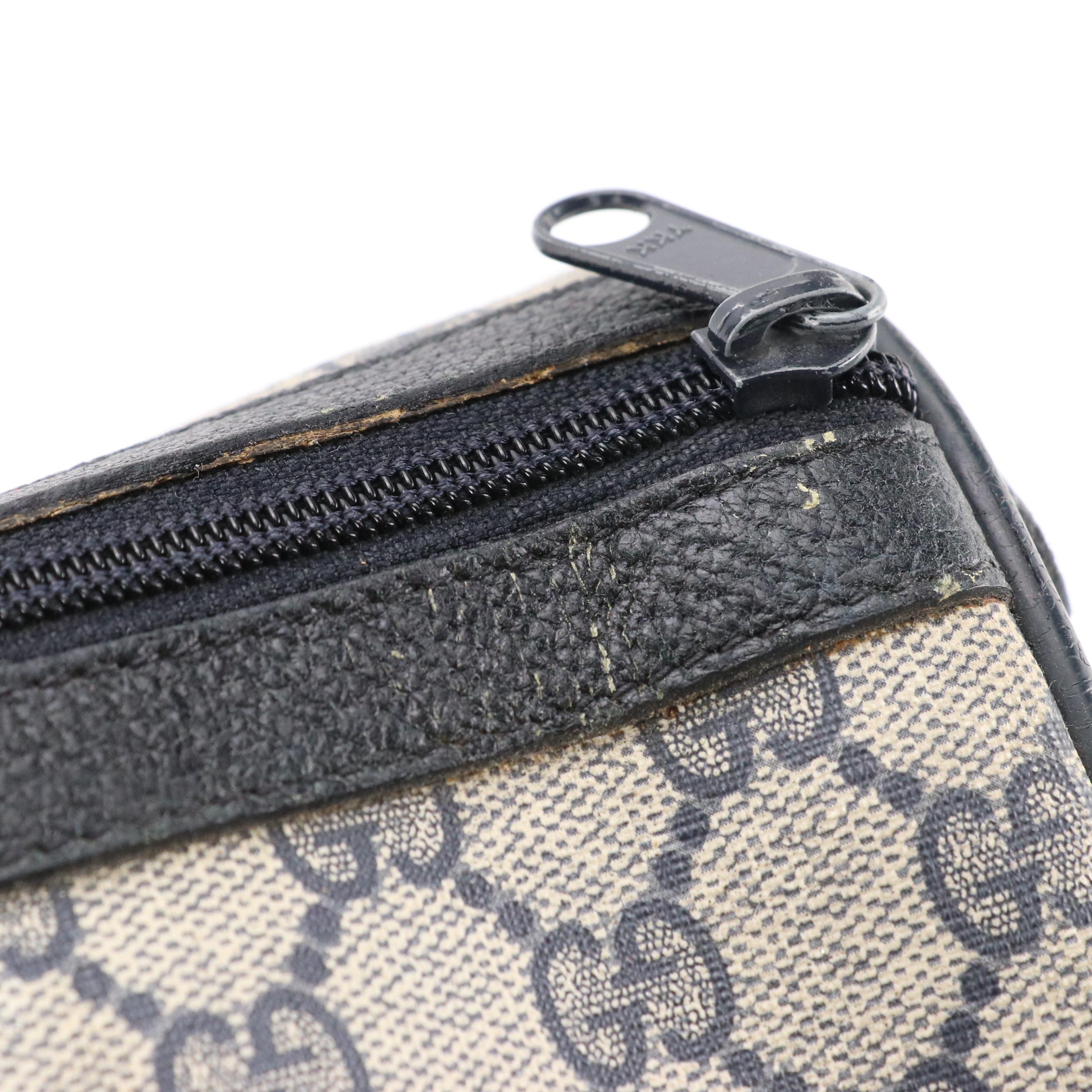 Gucci Accessory Collection Web Stripe Boston Bag in GG Coated Canvas and Leather