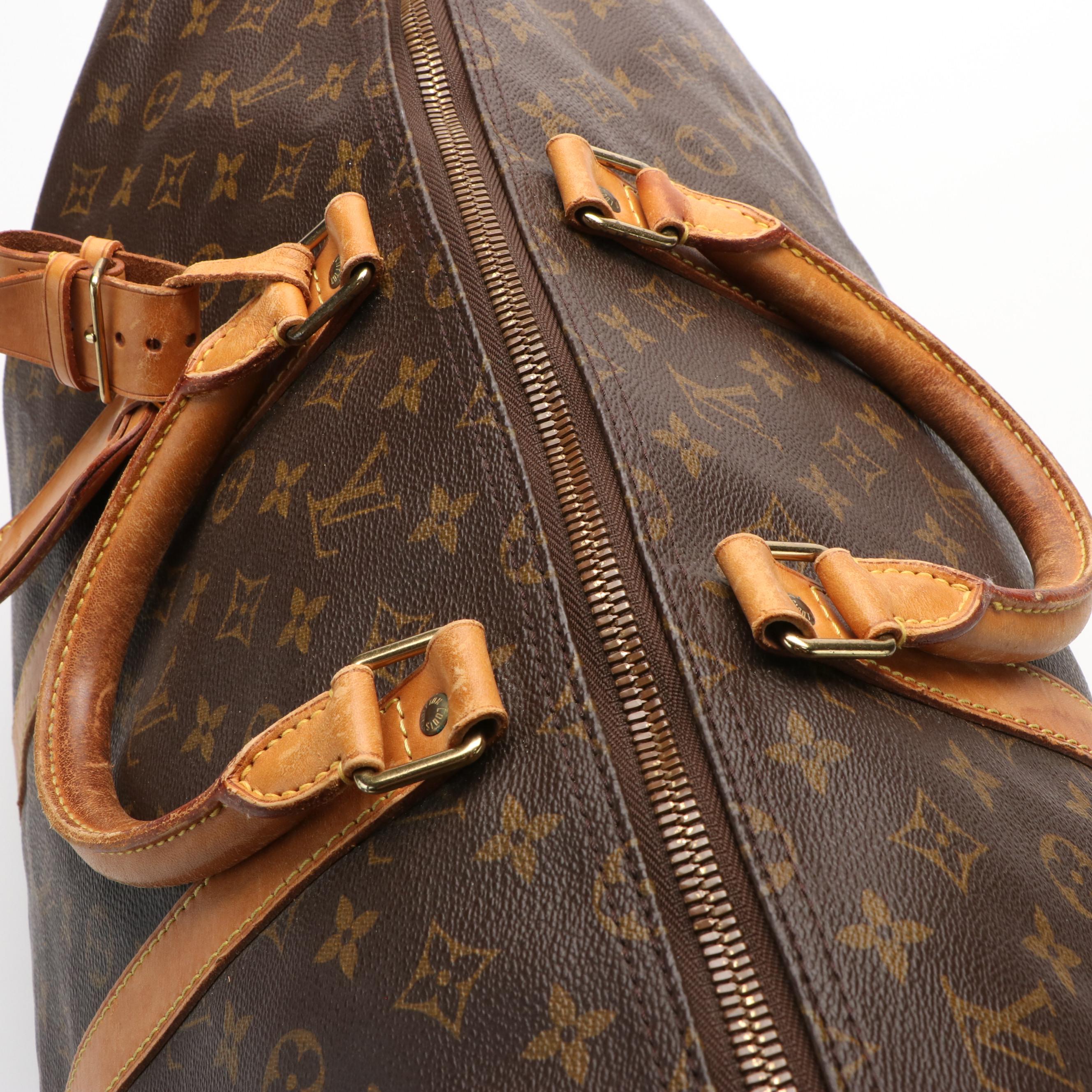 Louis Vuitton Keepall 55 Duffel Bag in Brown Monogram Canvas