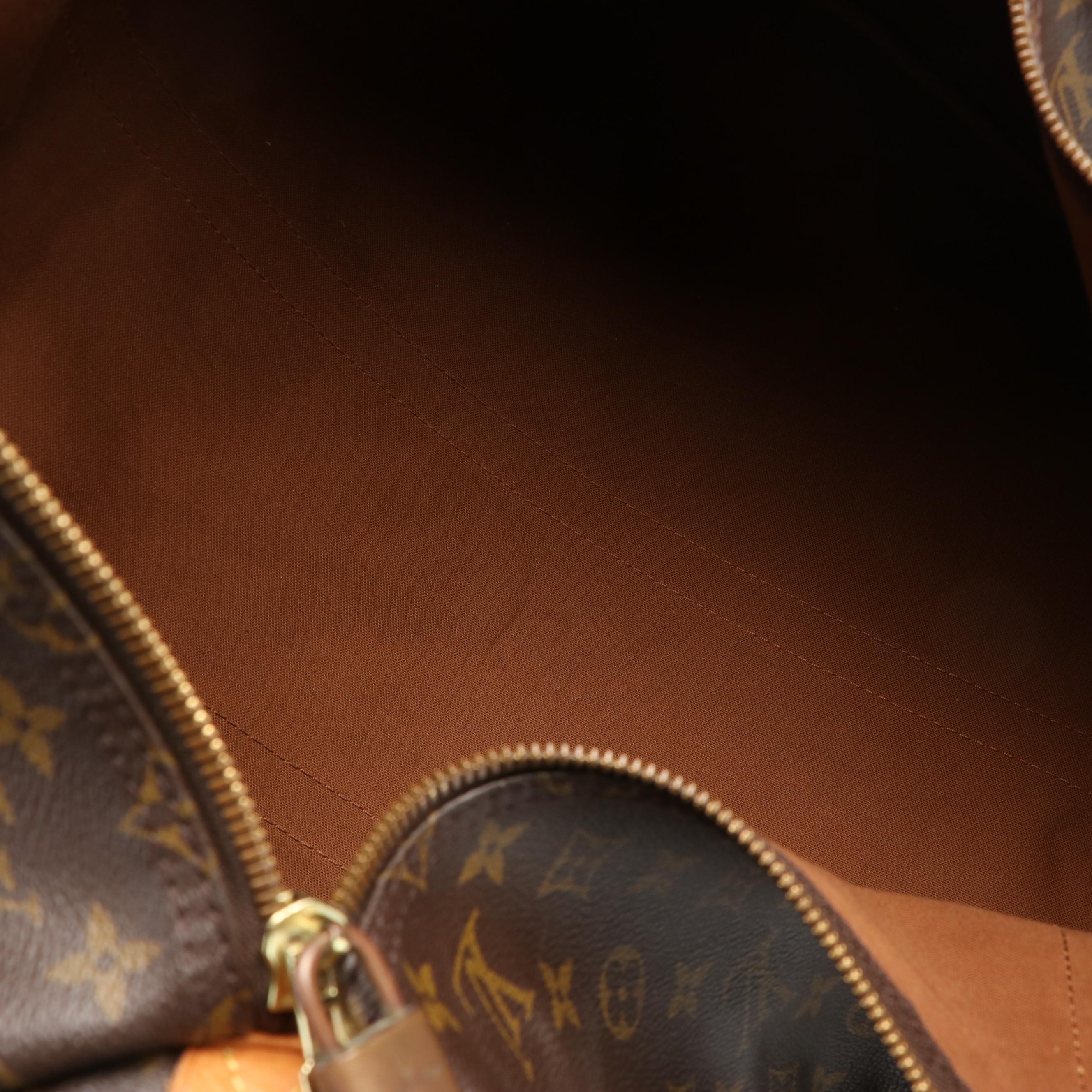 Louis Vuitton Keepall 55 Duffel Bag in Brown Monogram Canvas