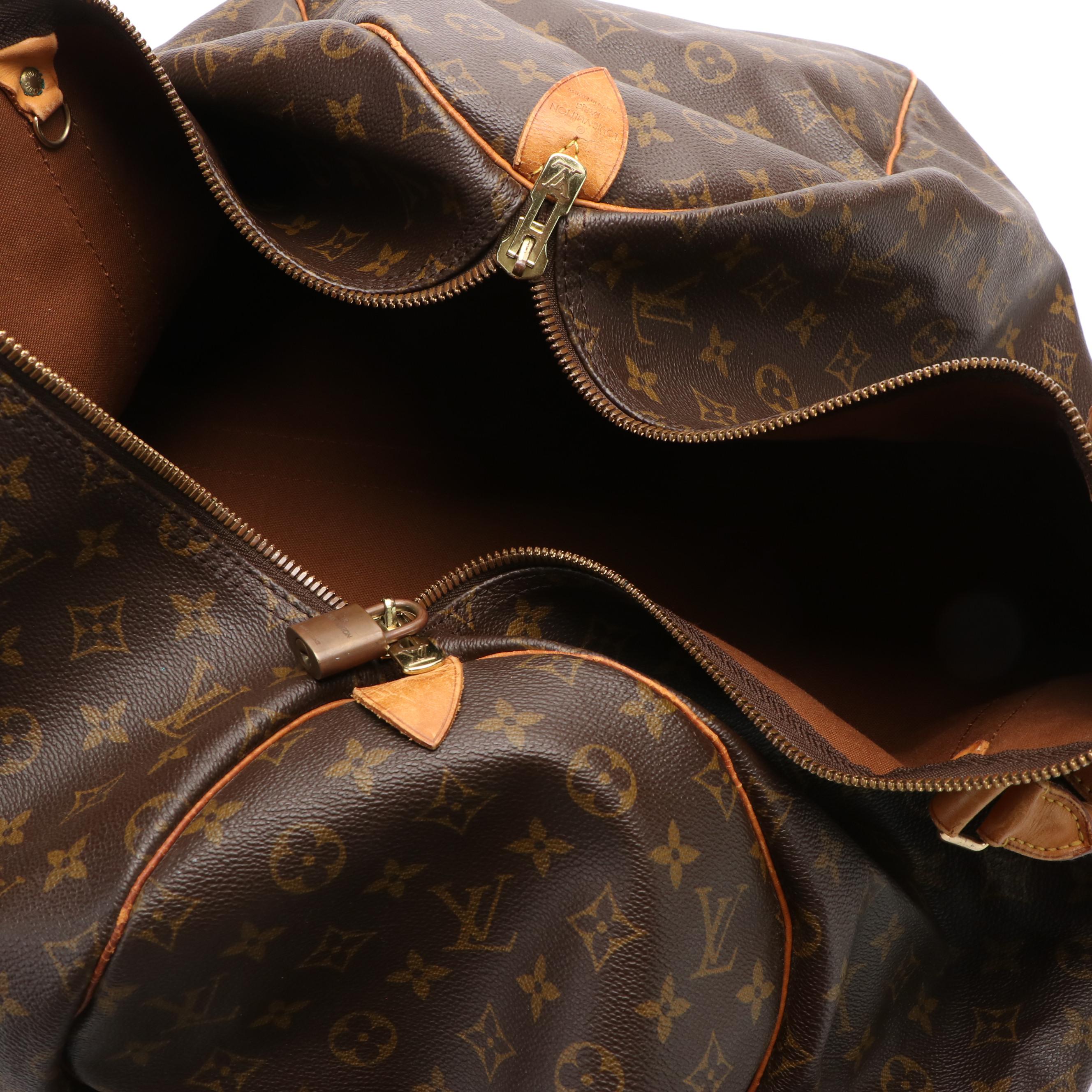 Louis Vuitton Keepall 55 Duffel Bag in Brown Monogram Canvas