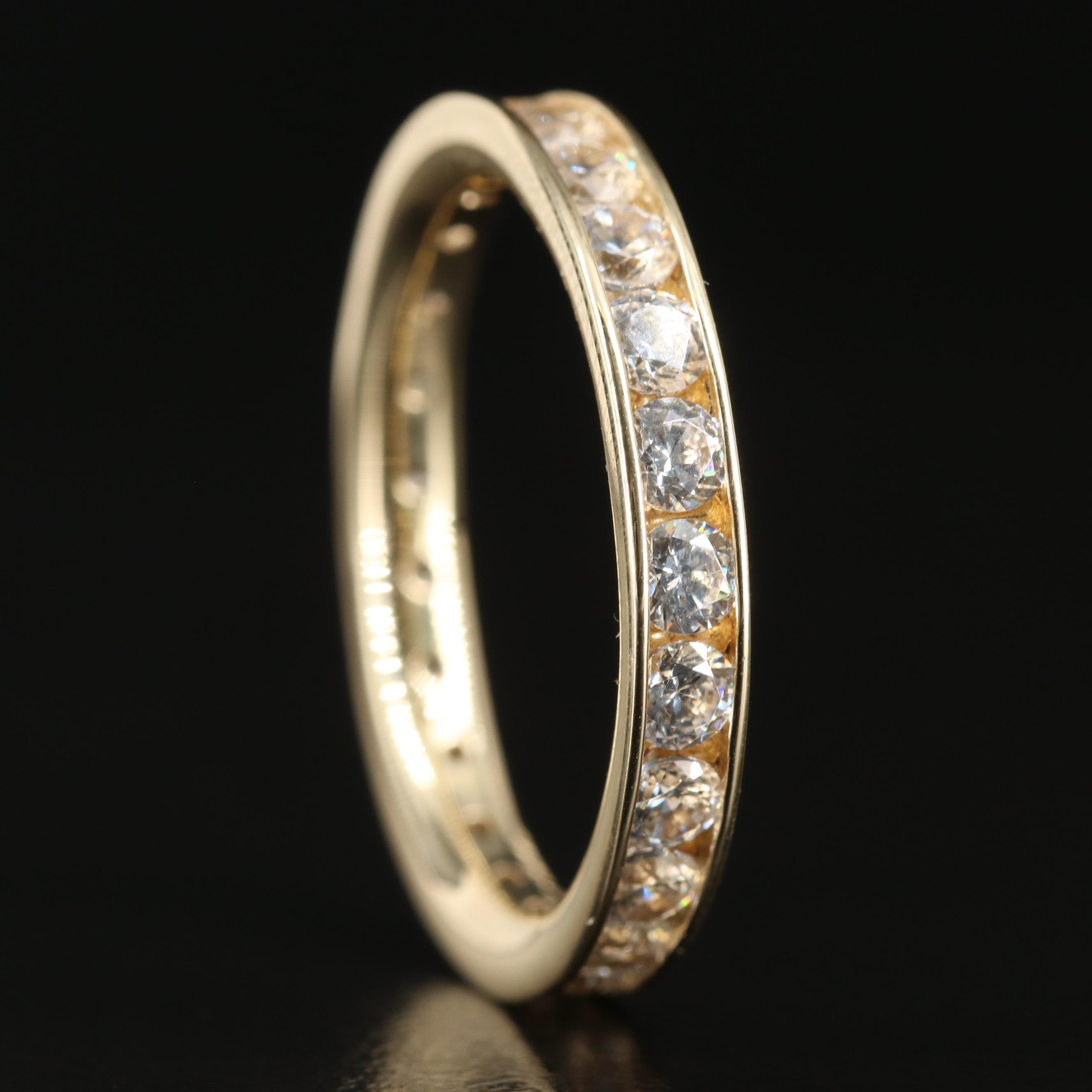 14K CZ Eternity Band