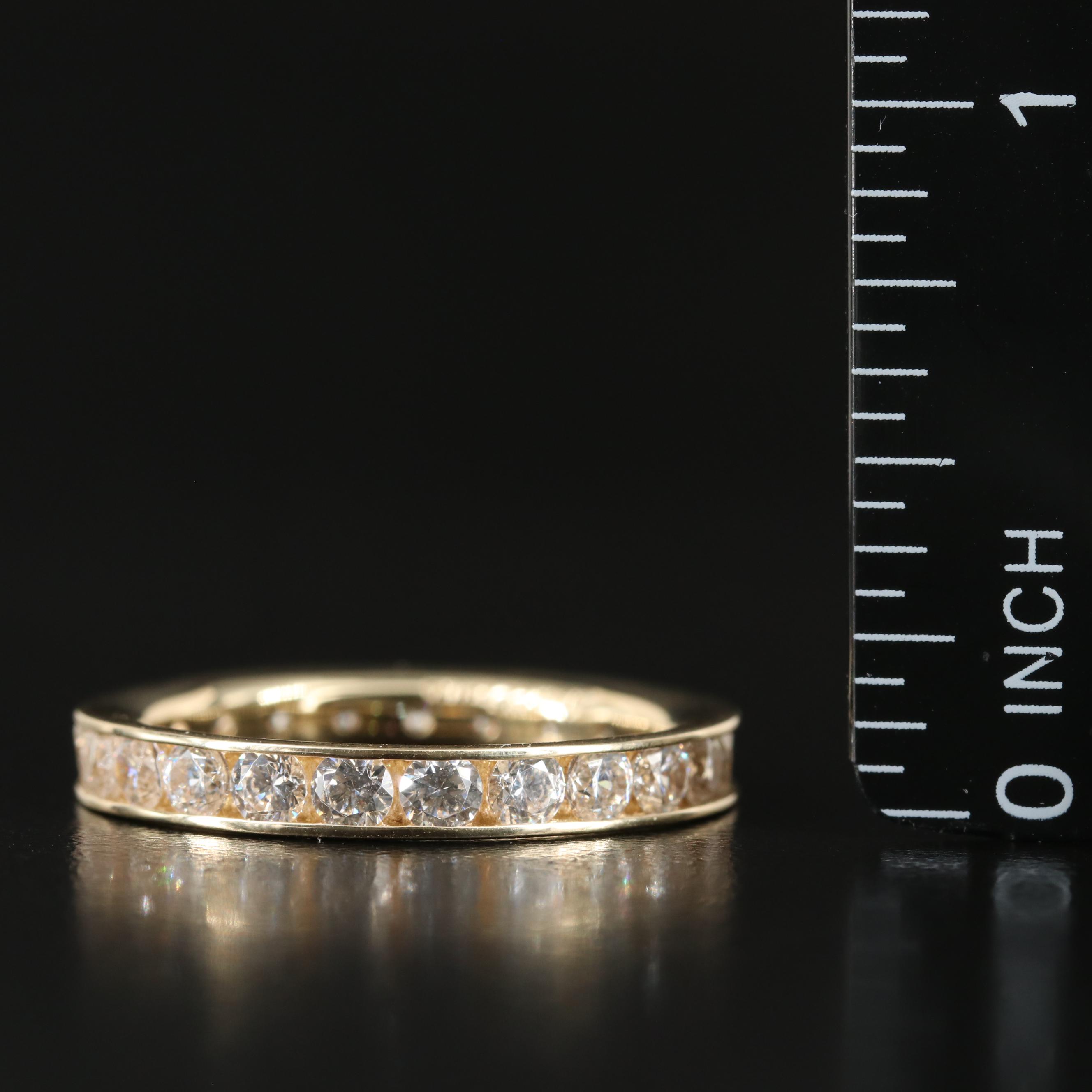 14K CZ Eternity Band