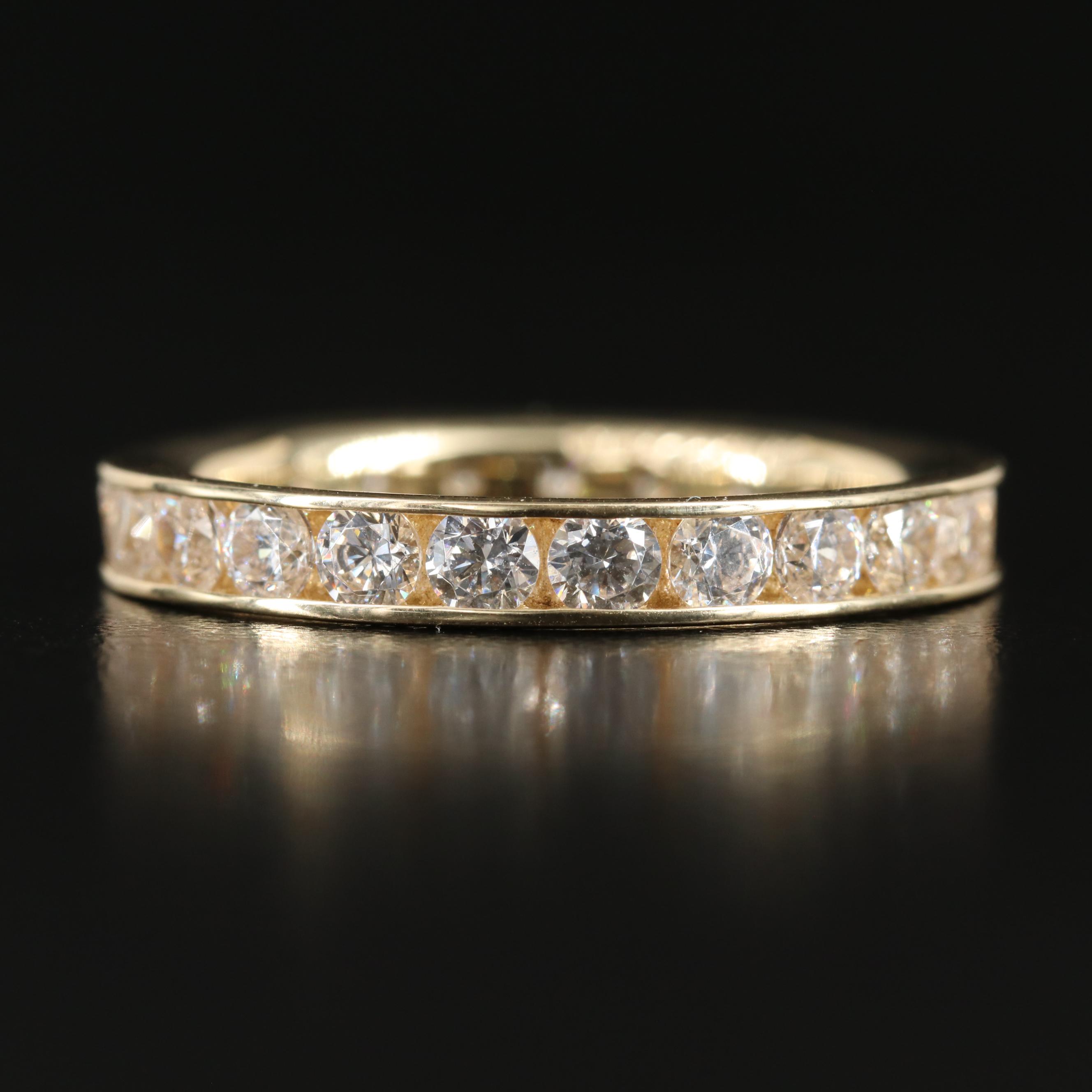 14K CZ Eternity Band