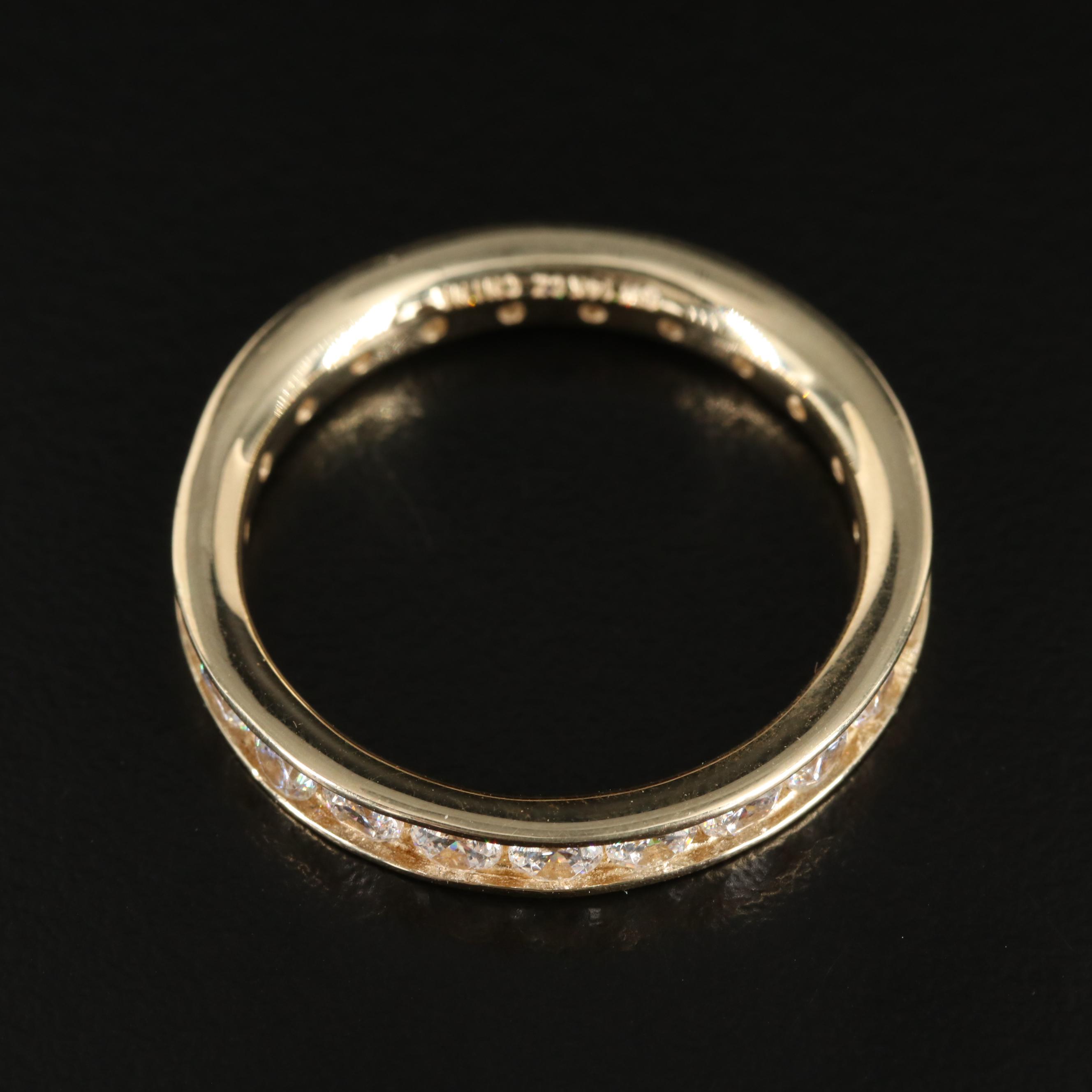 14K CZ Eternity Band