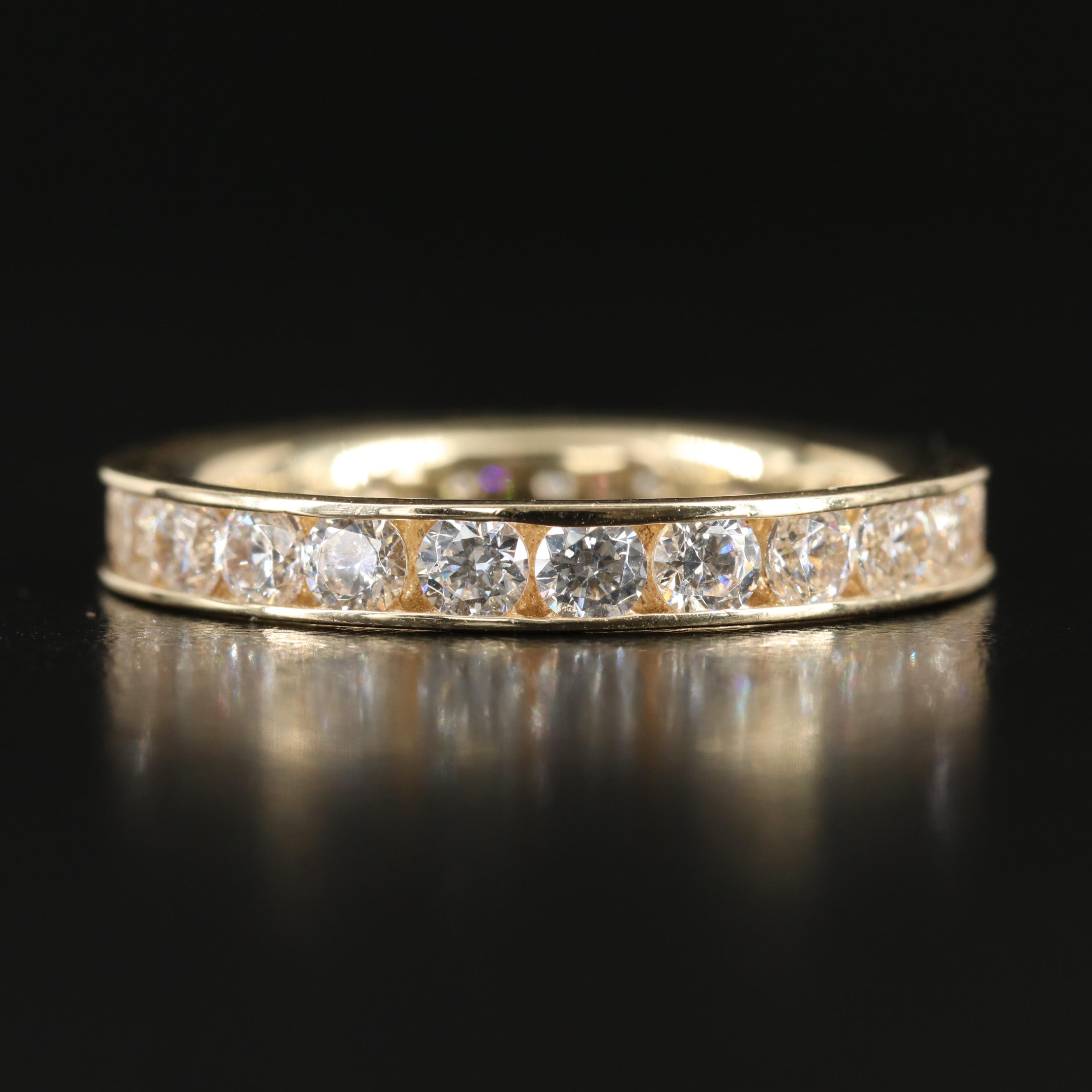 14K CZ Eternity Band
