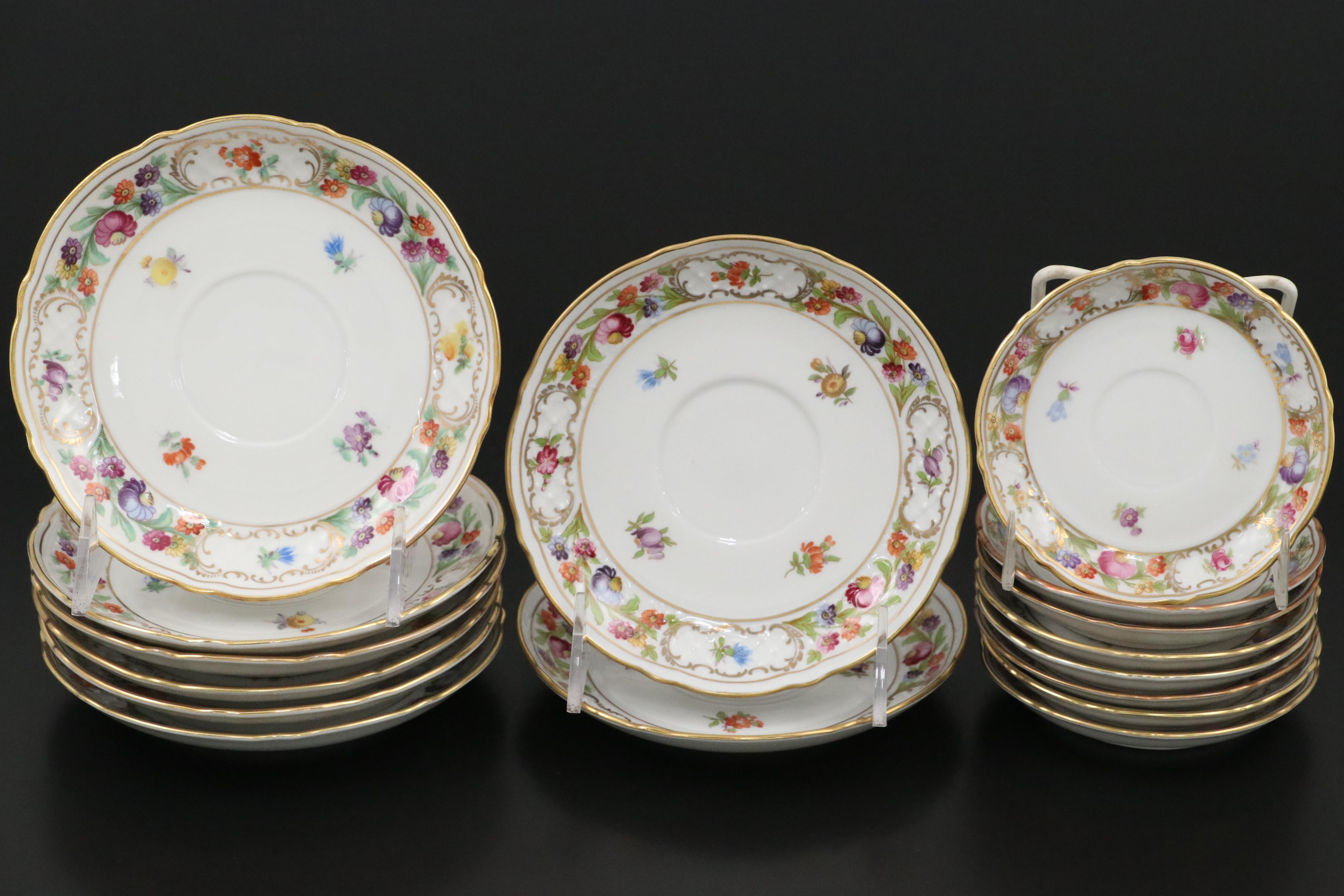 Schumann-Bavaria "Empress Dresden Flowers" Porcelain Dinnerware, 20th Century