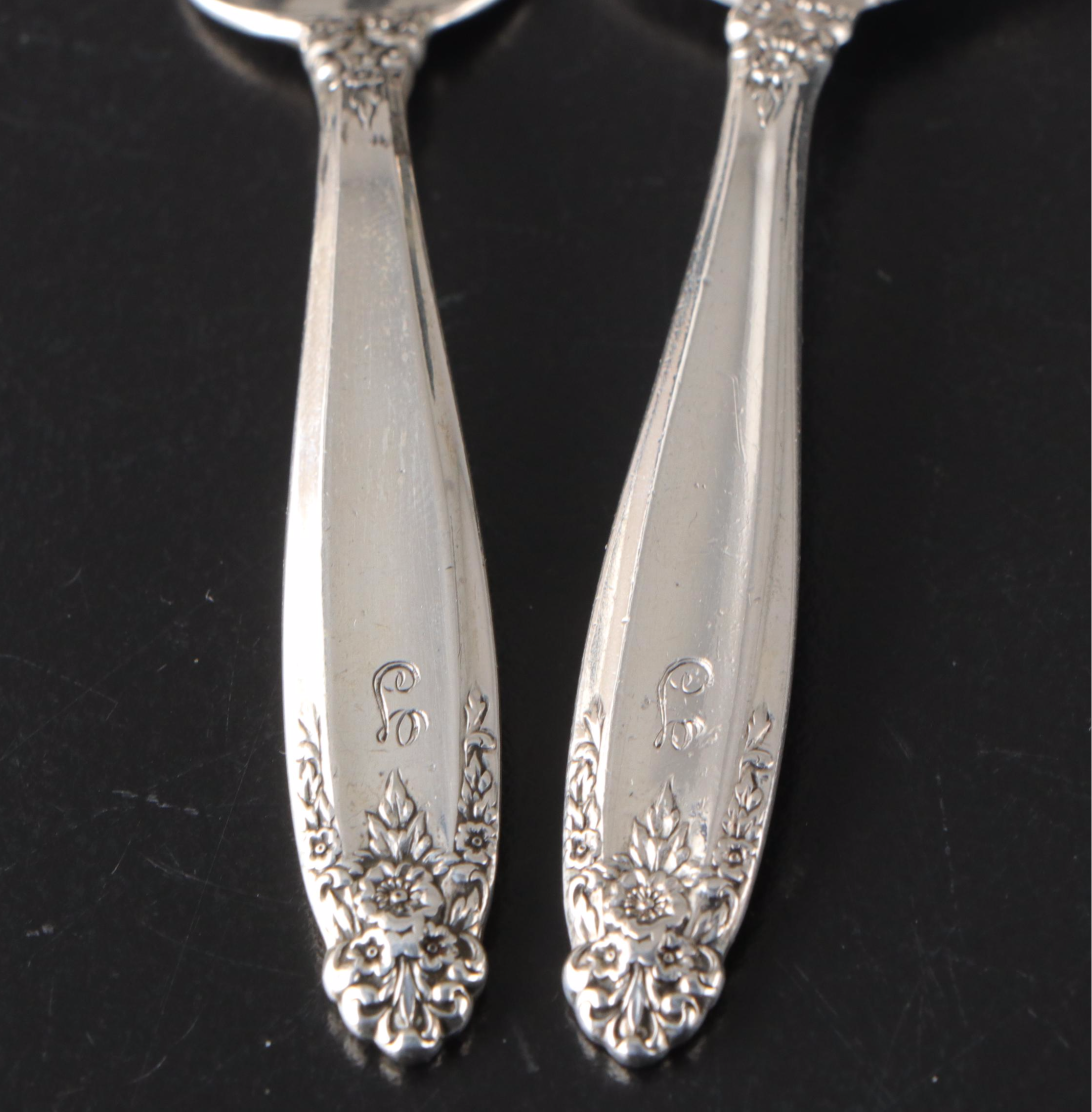 International Silver Co. "Prelude" Sterling Silver Baby Fork and Spoon