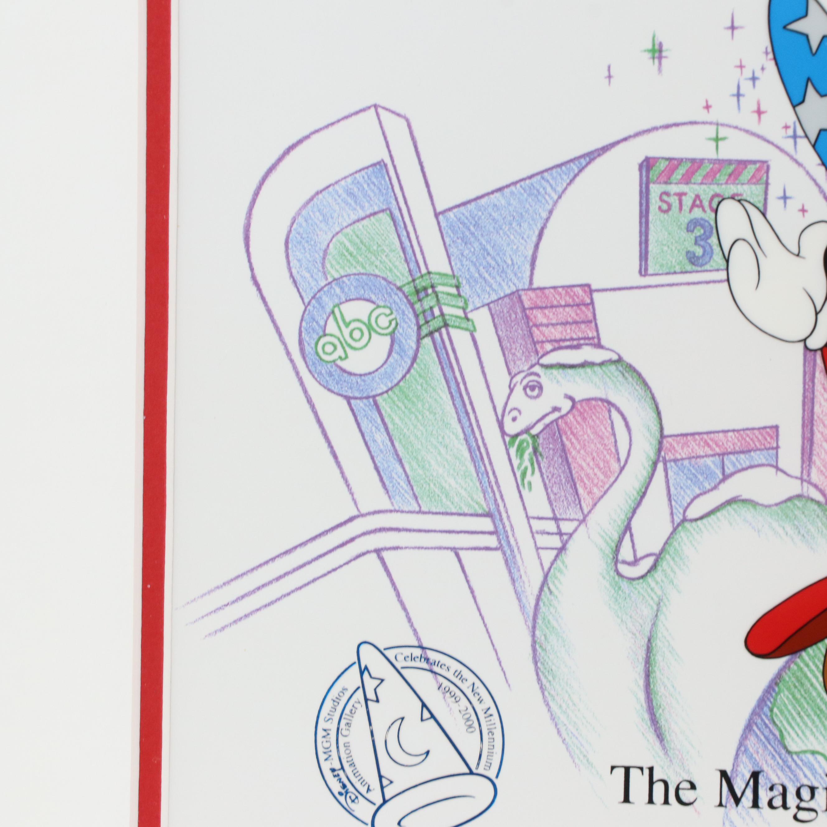 Disney Mickey Mouse Sericel "The Magic of Disney Animation," 1999–2000