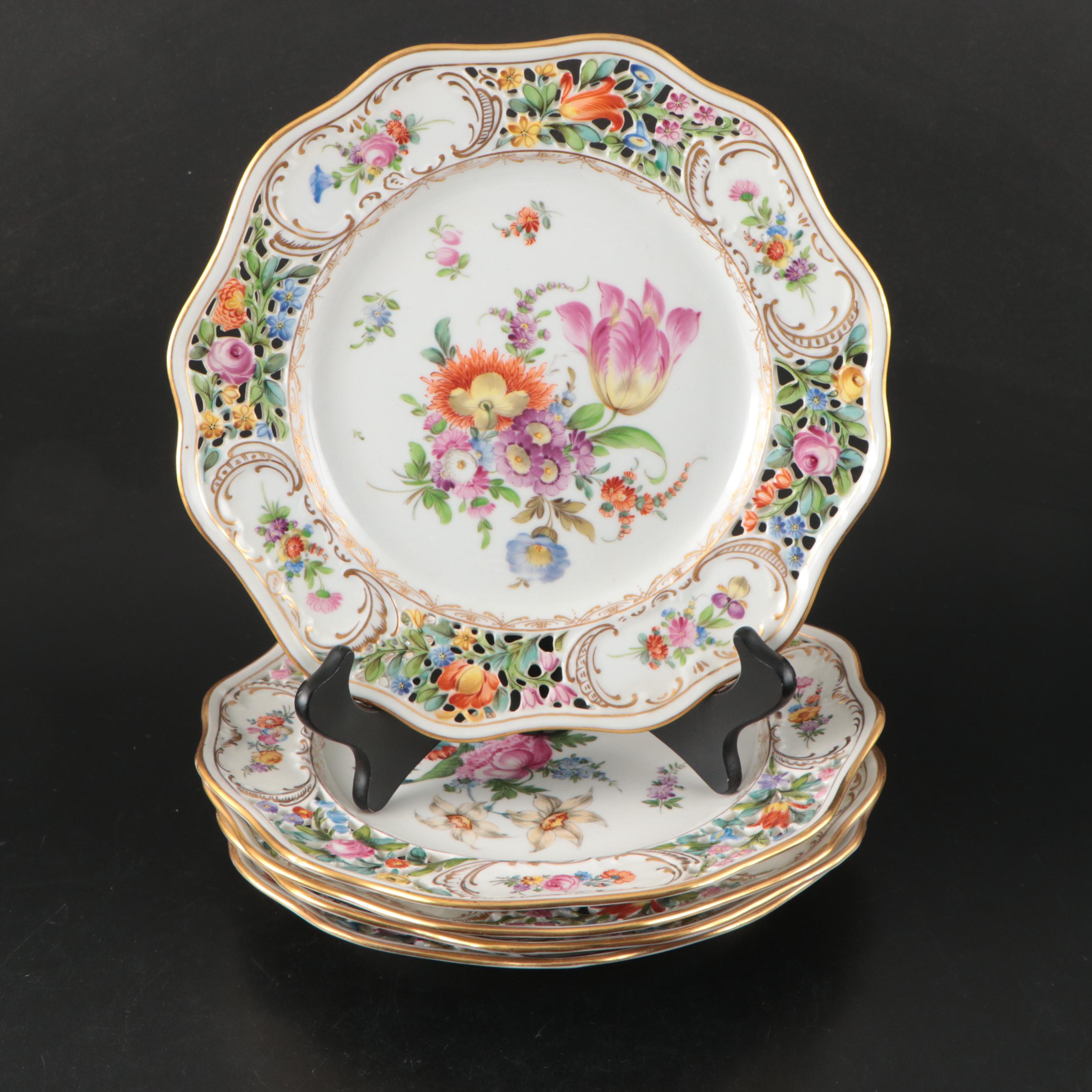 Schumann "Empress Dresden Flowers" and Other Dresden Porcelain Dinnerware