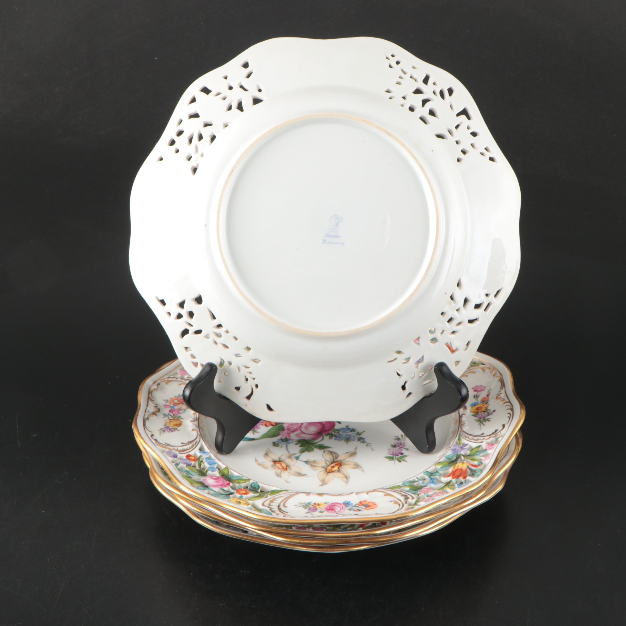 Schumann "Empress Dresden Flowers" and Other Dresden Porcelain Dinnerware