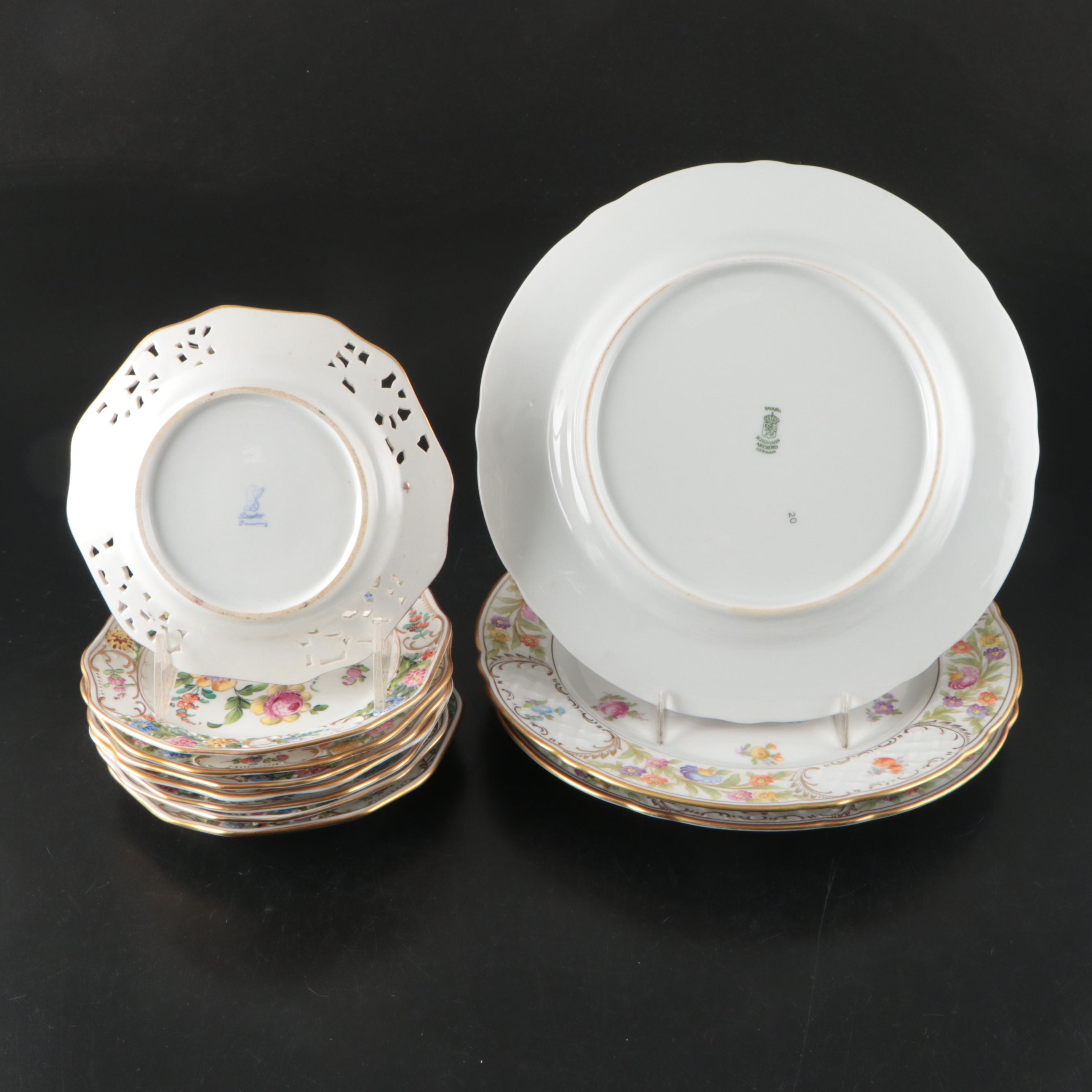 Schumann "Empress Dresden Flowers" and Other Dresden Porcelain Dinnerware