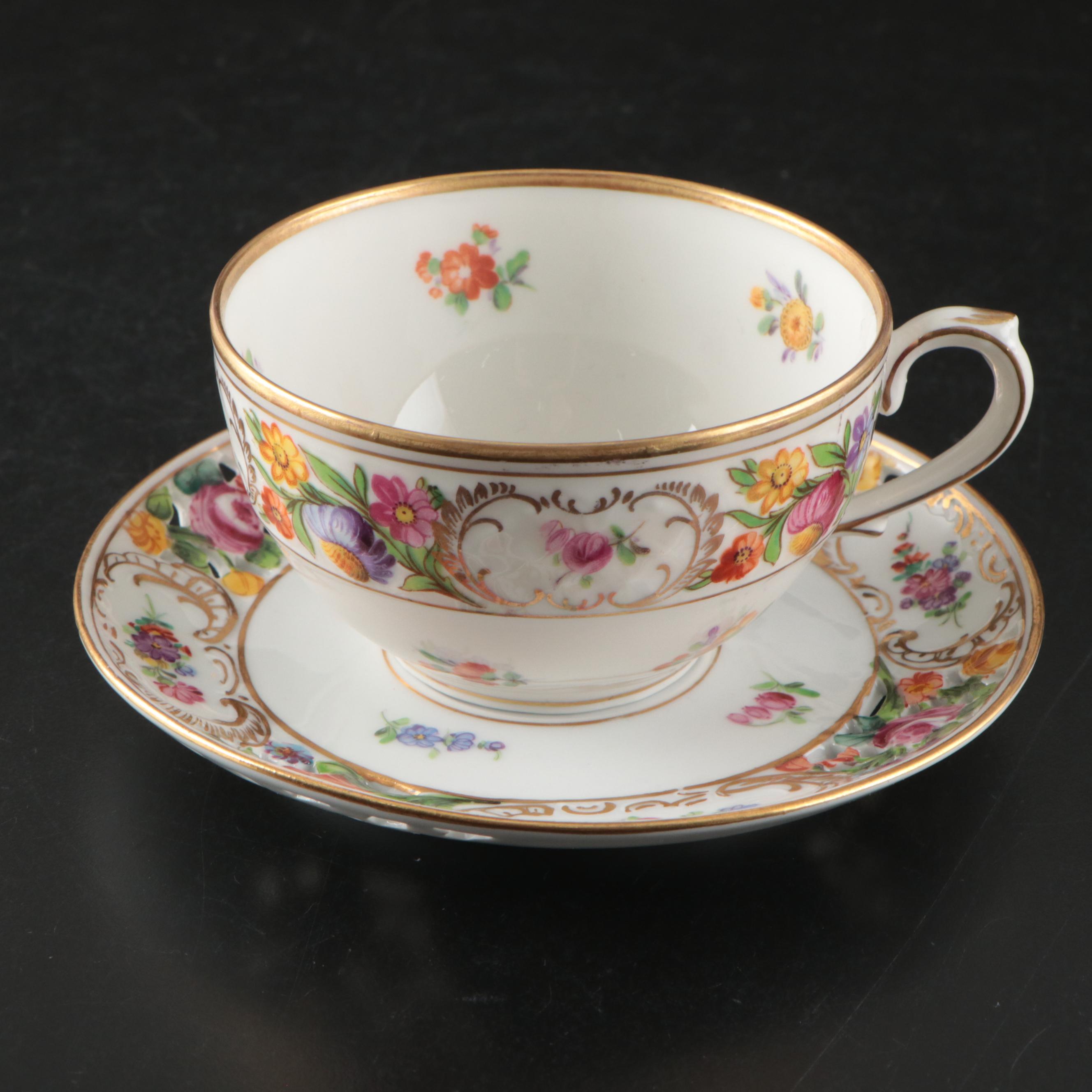 Schumann "Empress Dresden Flowers" and Other Dresden Porcelain Dinnerware