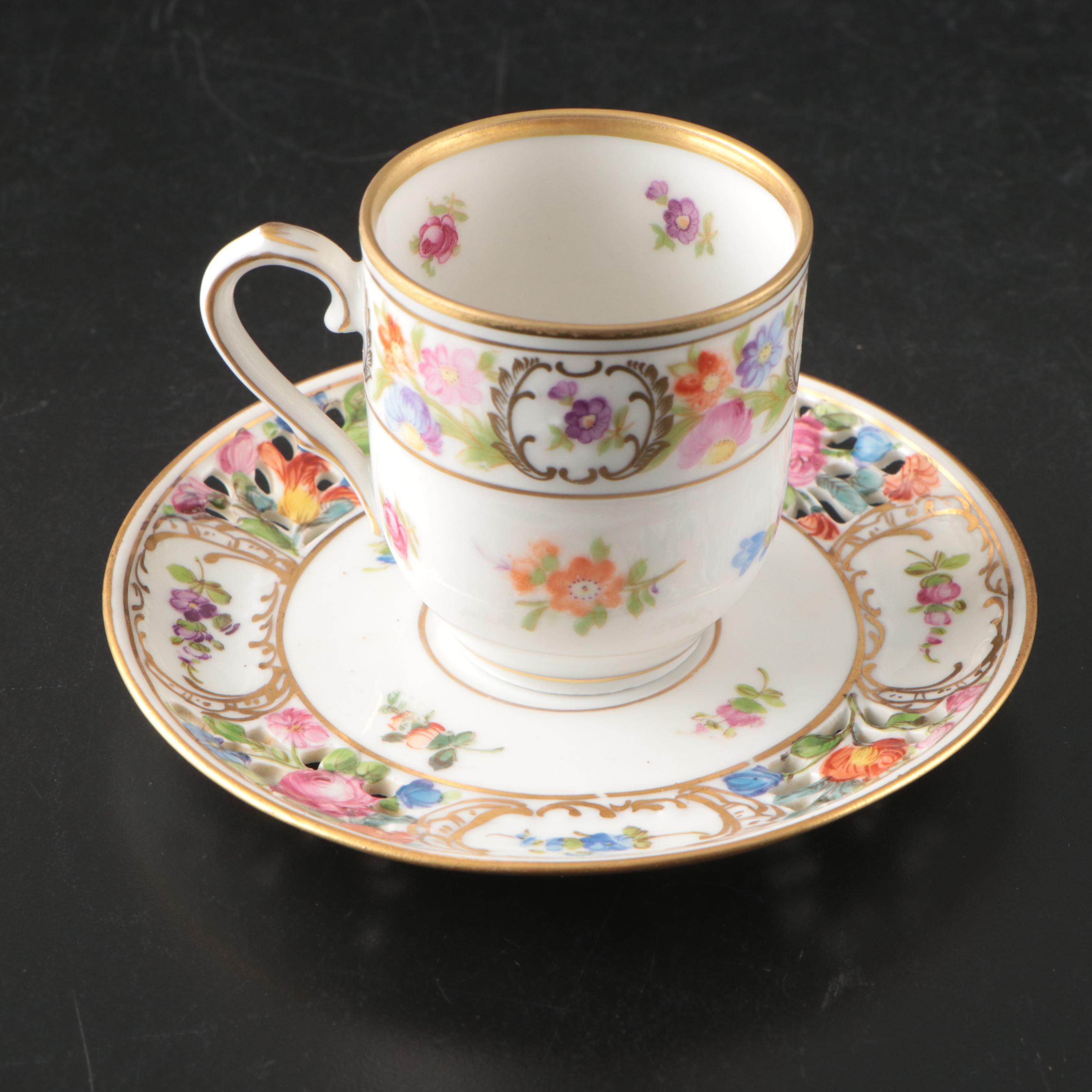 Schumann "Empress Dresden Flowers" and Other Dresden Porcelain Dinnerware
