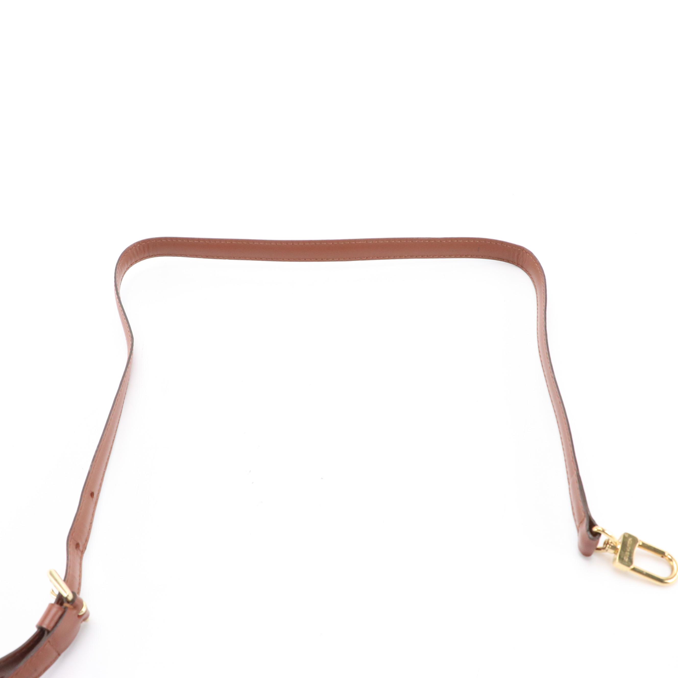 Louis Vuitton Adjustable Replacement Strap in Dark Brown Leather