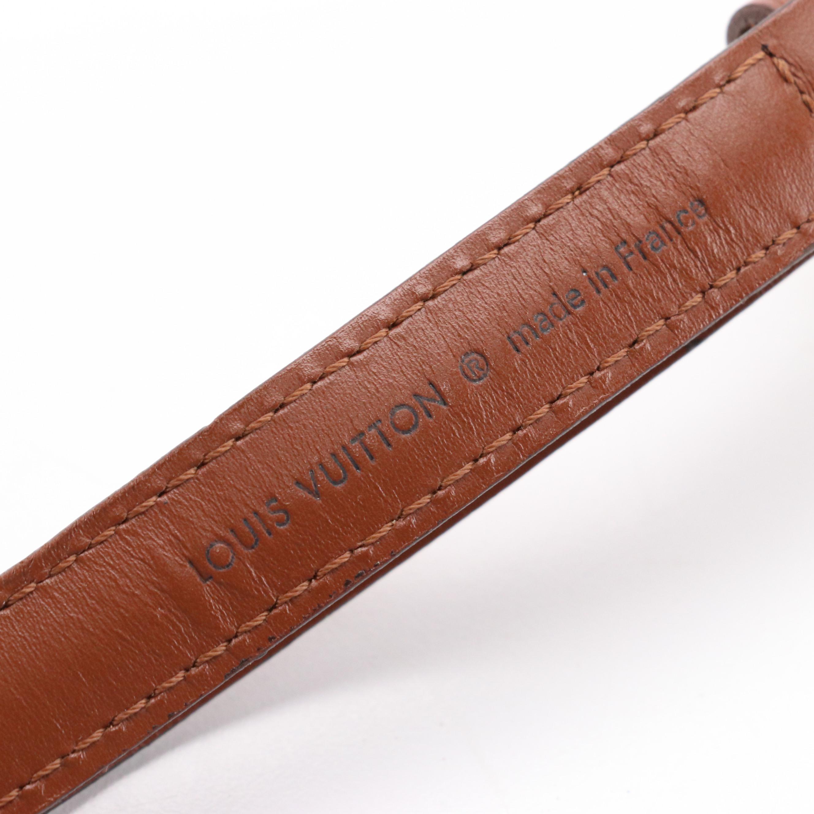 Louis Vuitton Adjustable Replacement Strap in Dark Brown Leather