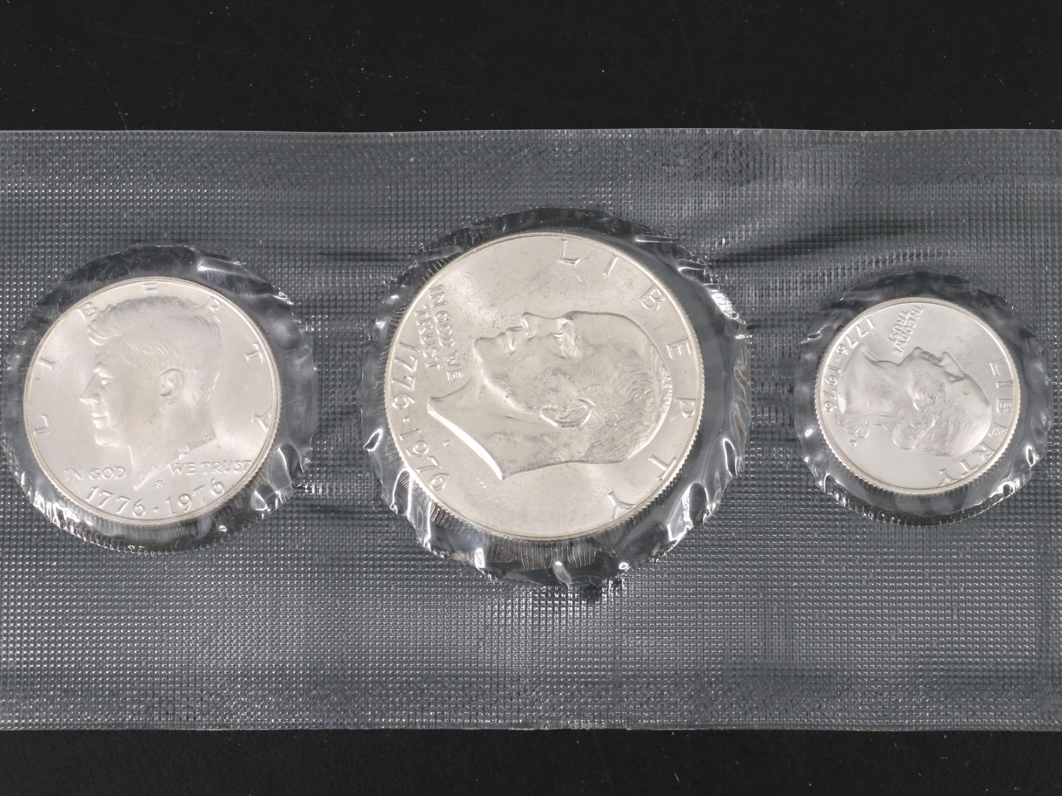 Two Bicentennial Uncirculated Silver Coin Sets, Three Coin Sets, and More