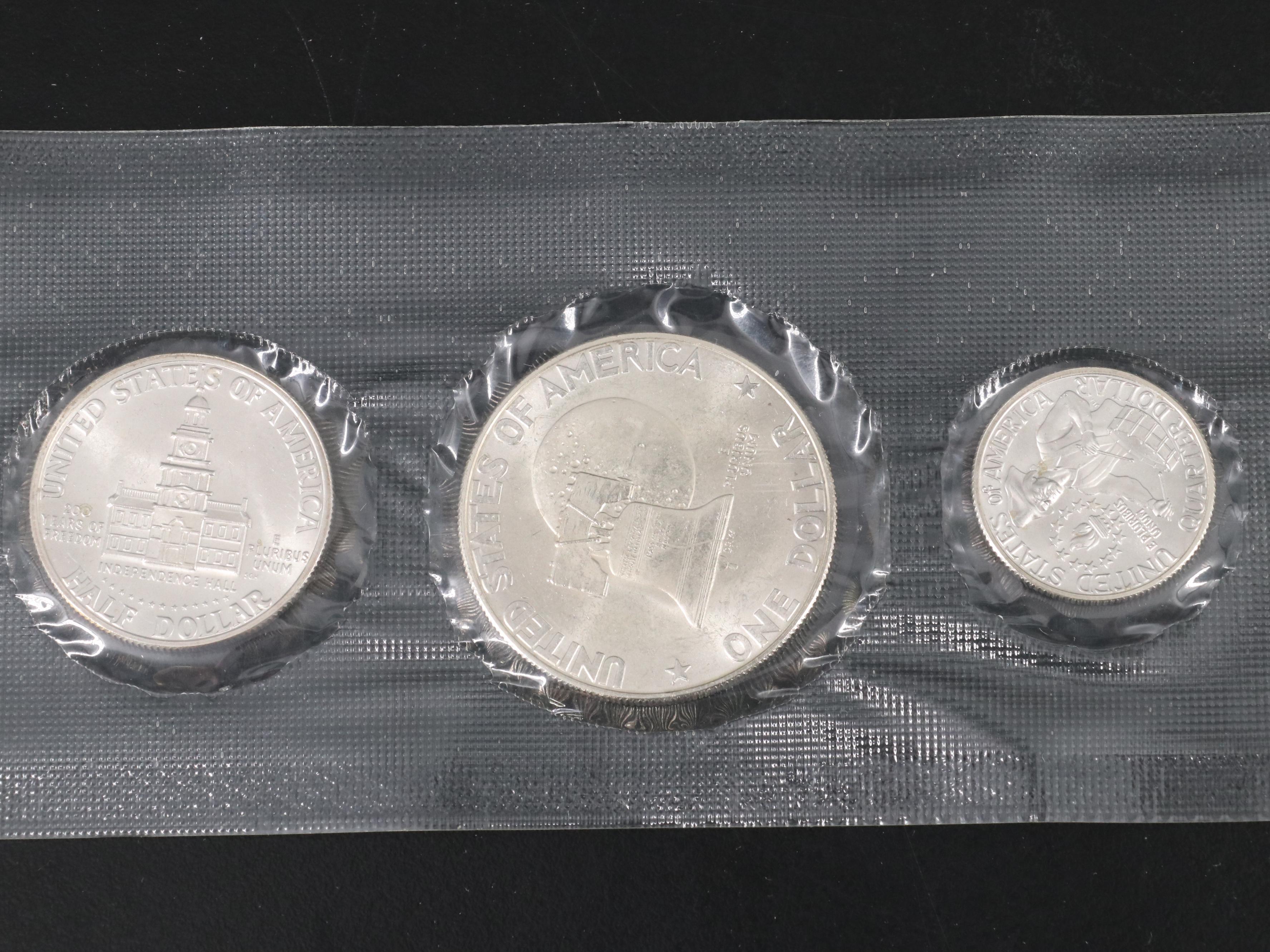 Two Bicentennial Uncirculated Silver Coin Sets, Three Coin Sets, and More