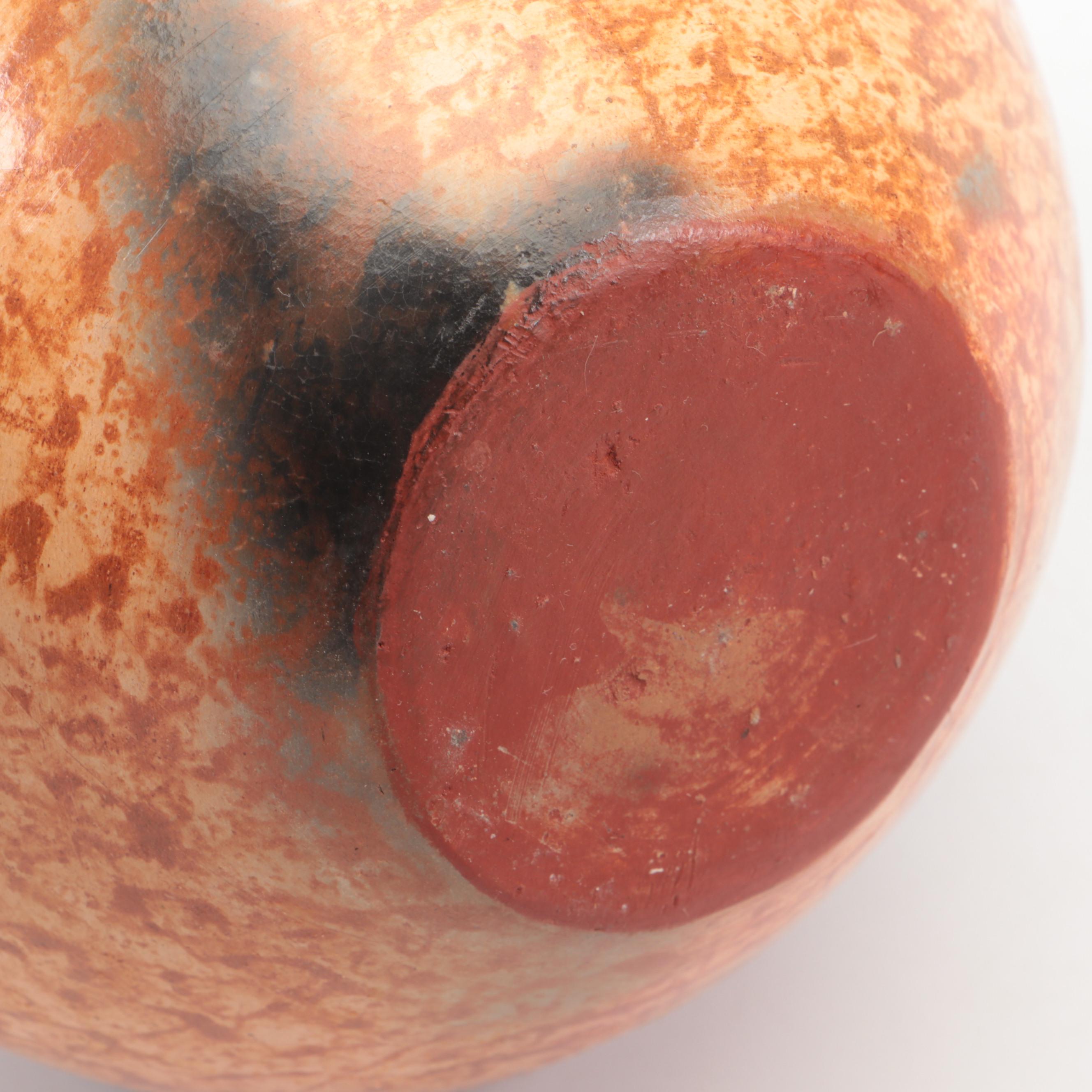 Signed Jemez Pueblo Hand-Painted Ceramic Vase with Other Art Pottery