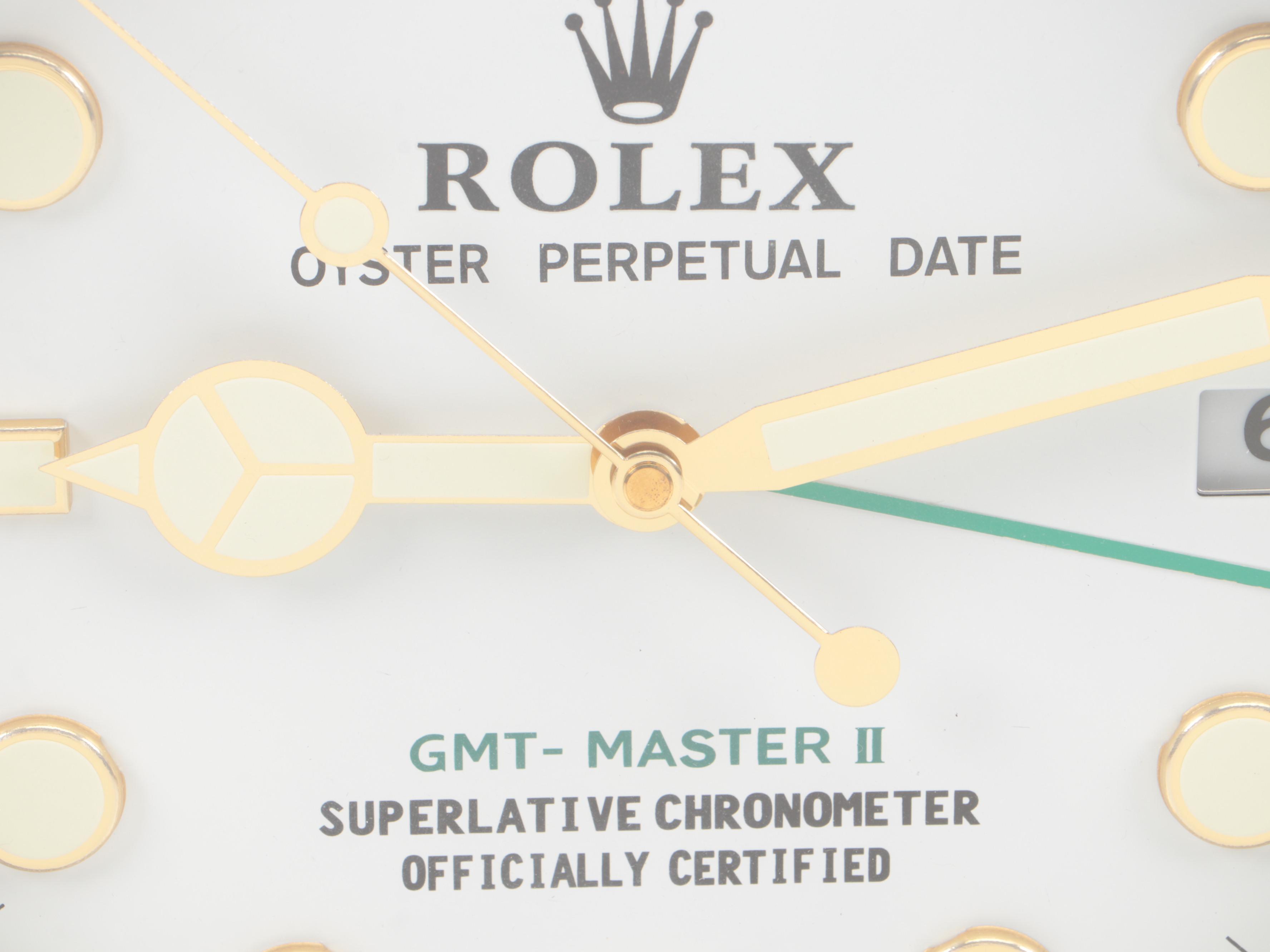 Rolex "GMT-Master II" Oyster Perpetual Date Dealer Display Wall Clock