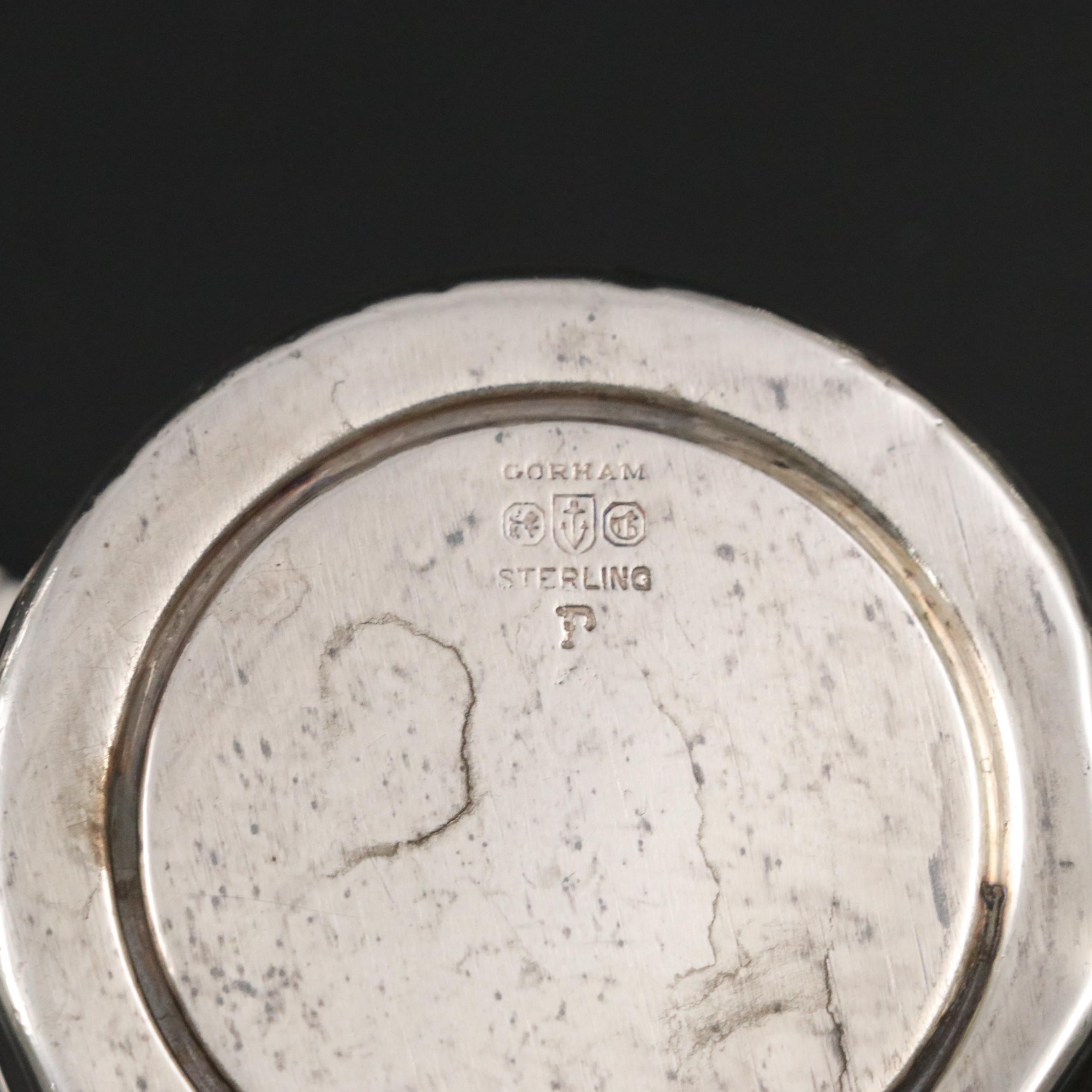 Gorham "Shamrock" Sterling Silver Tea Service with Barbour Silver Plate Tray