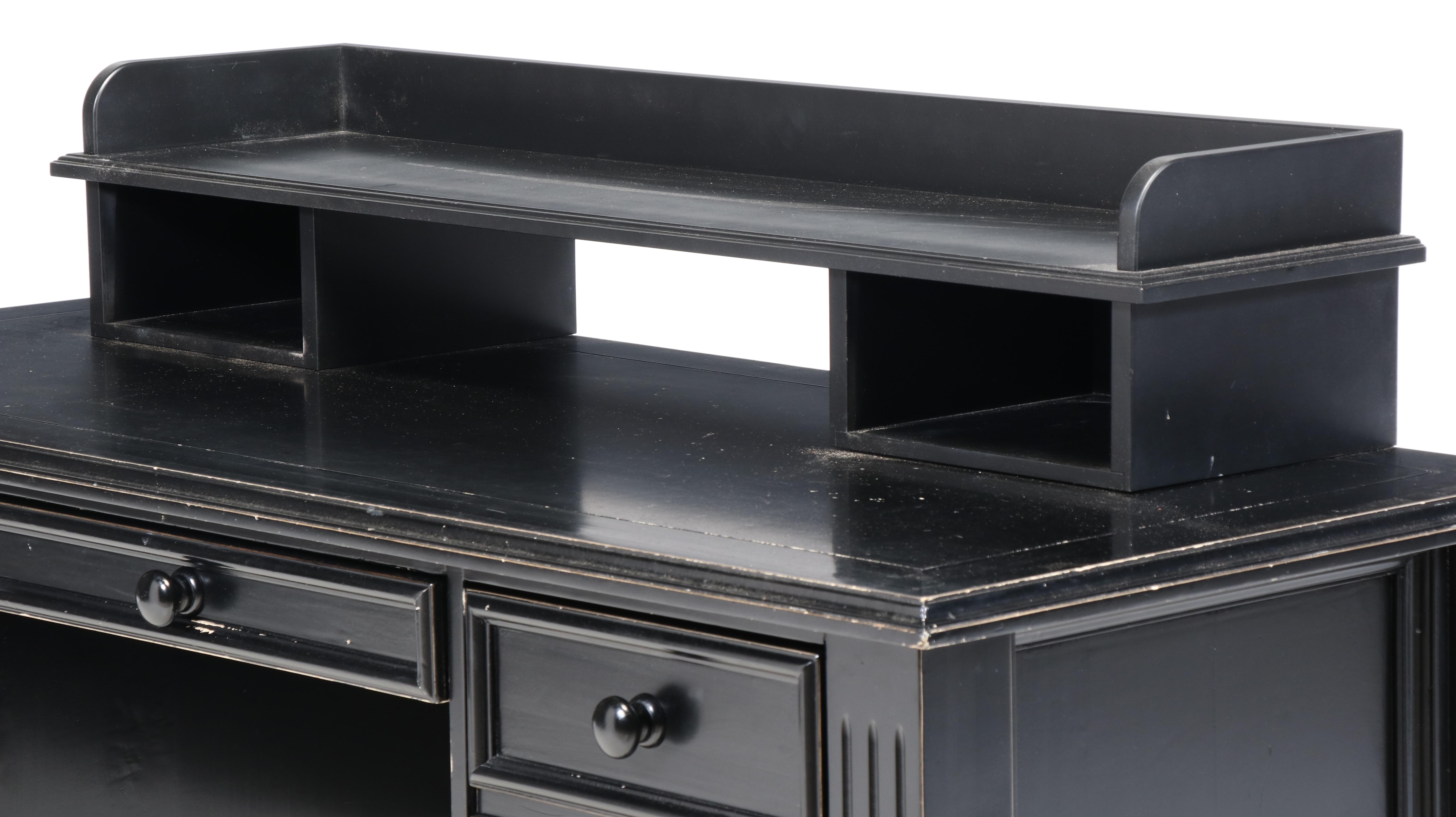Ballard Designs Black Wooden Computer Desk