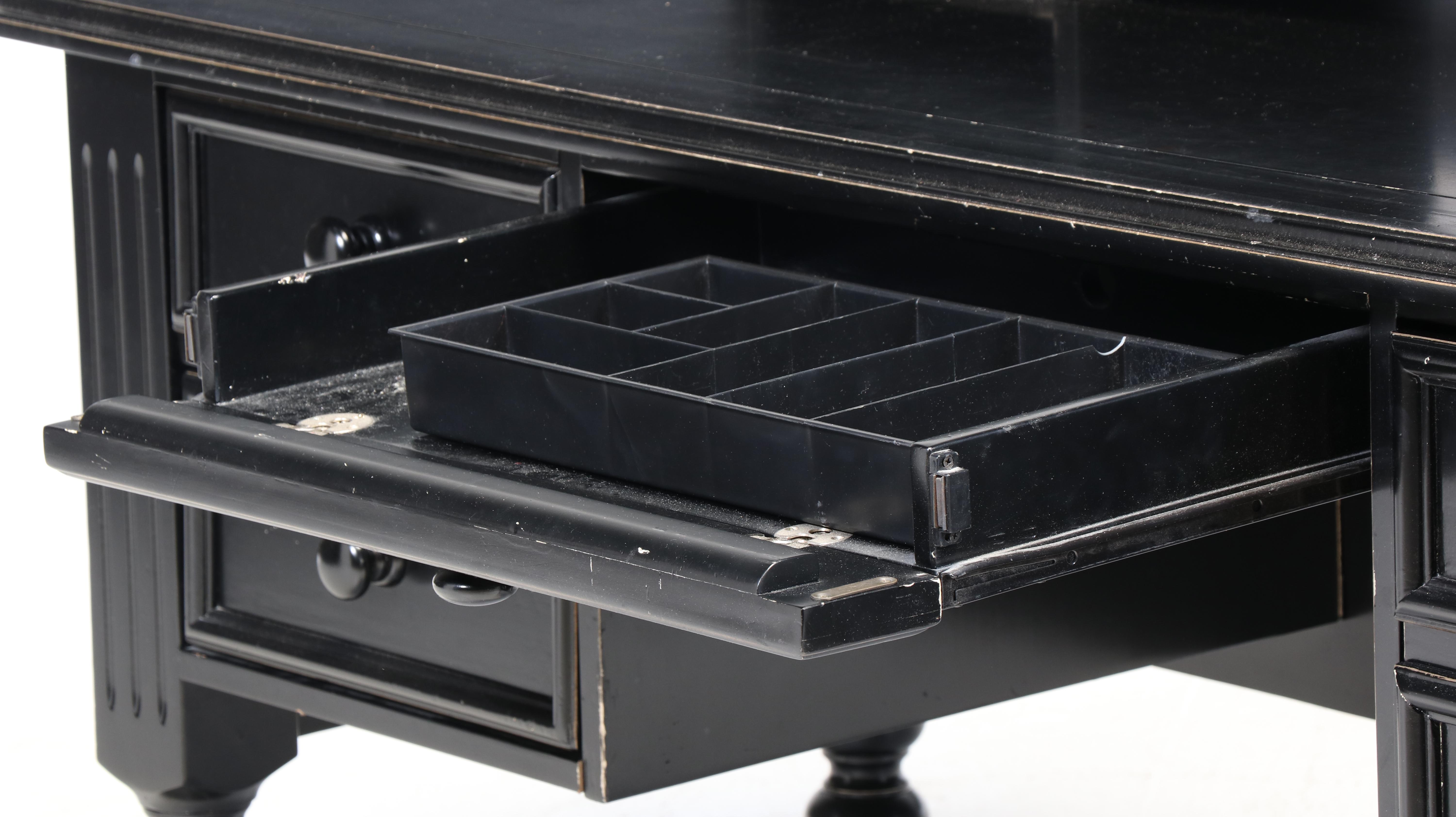 Ballard Designs Black Wooden Computer Desk