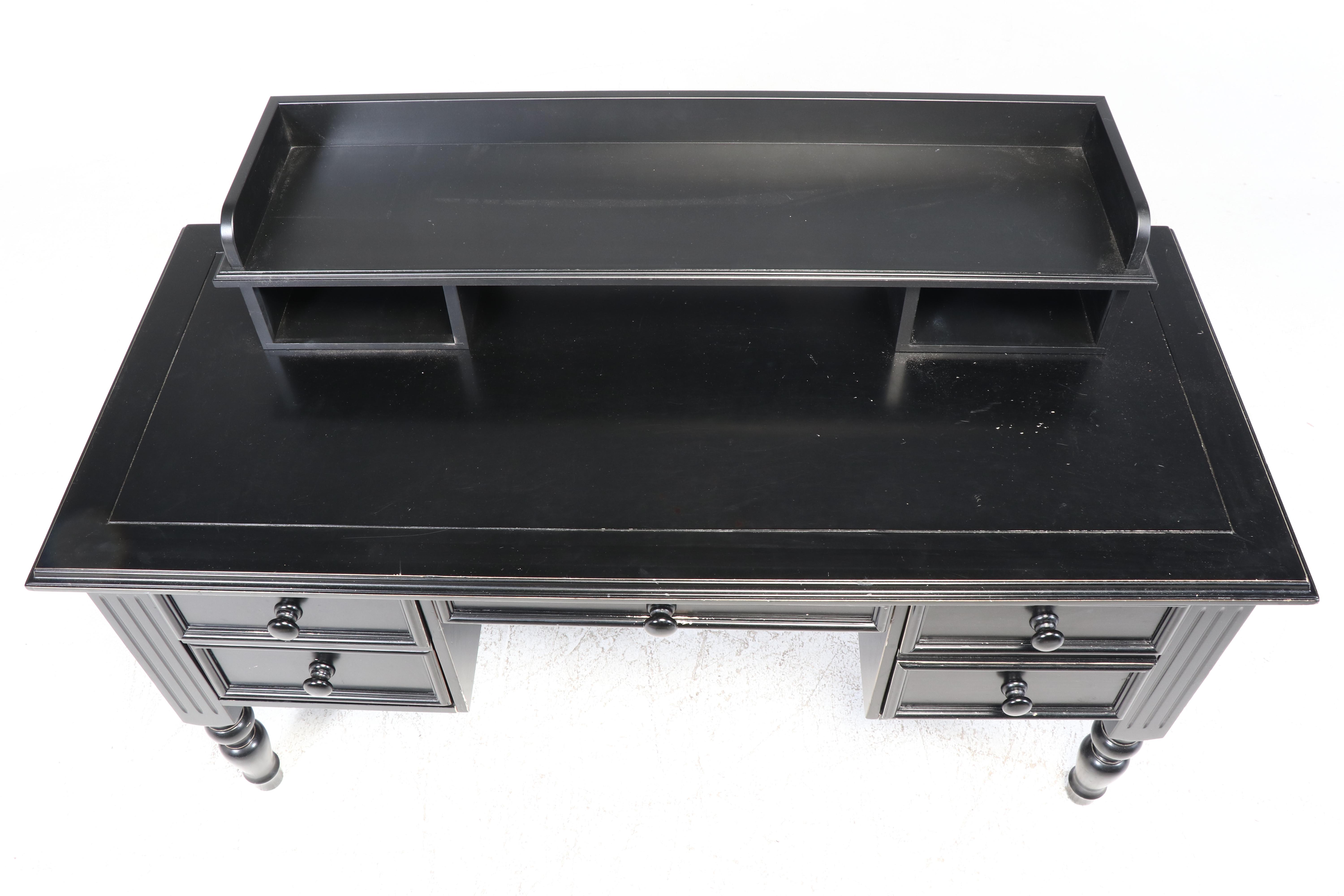 Ballard Designs Black Wooden Computer Desk