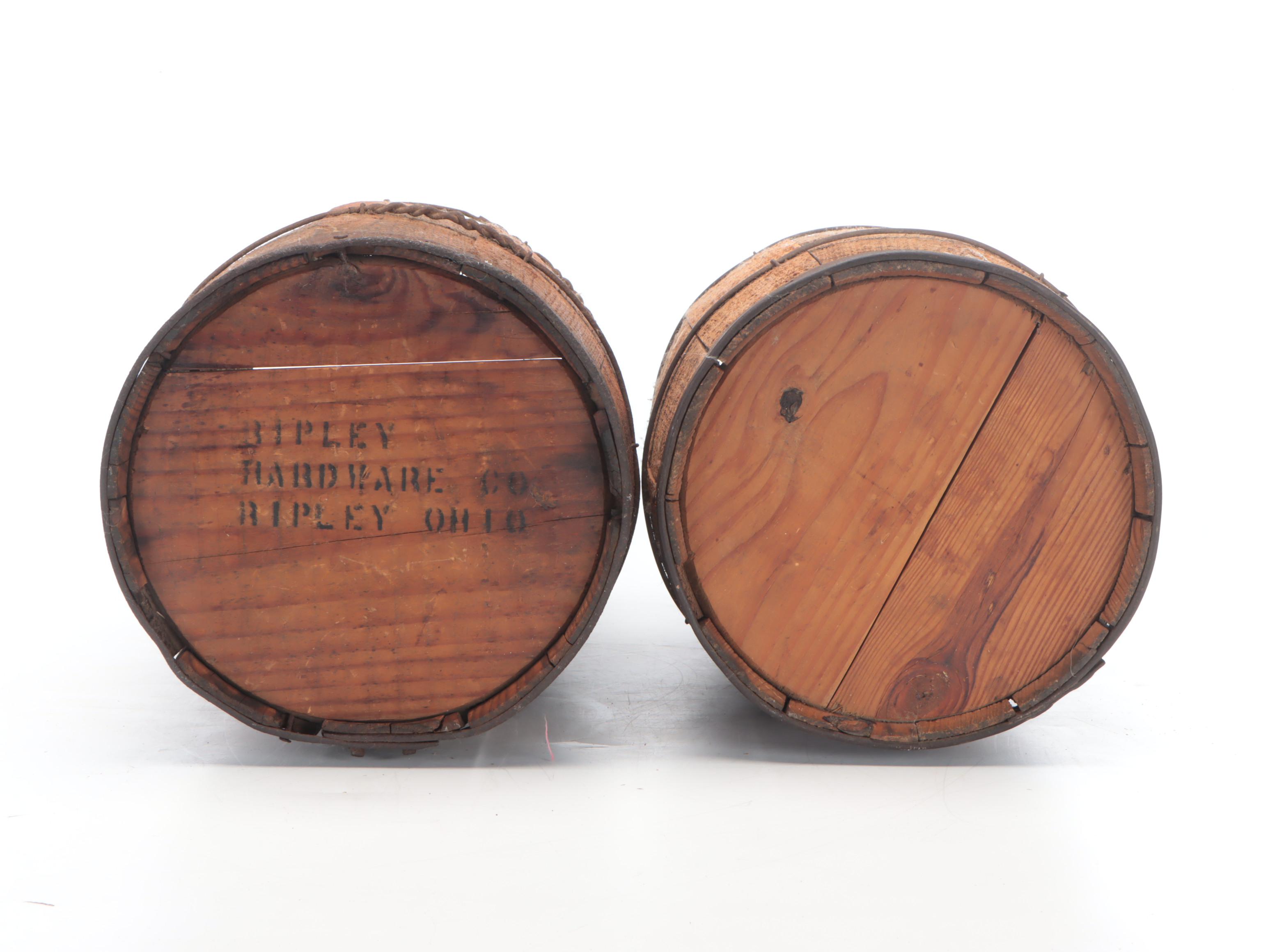 Metal-Banded Oak Stave Barrels