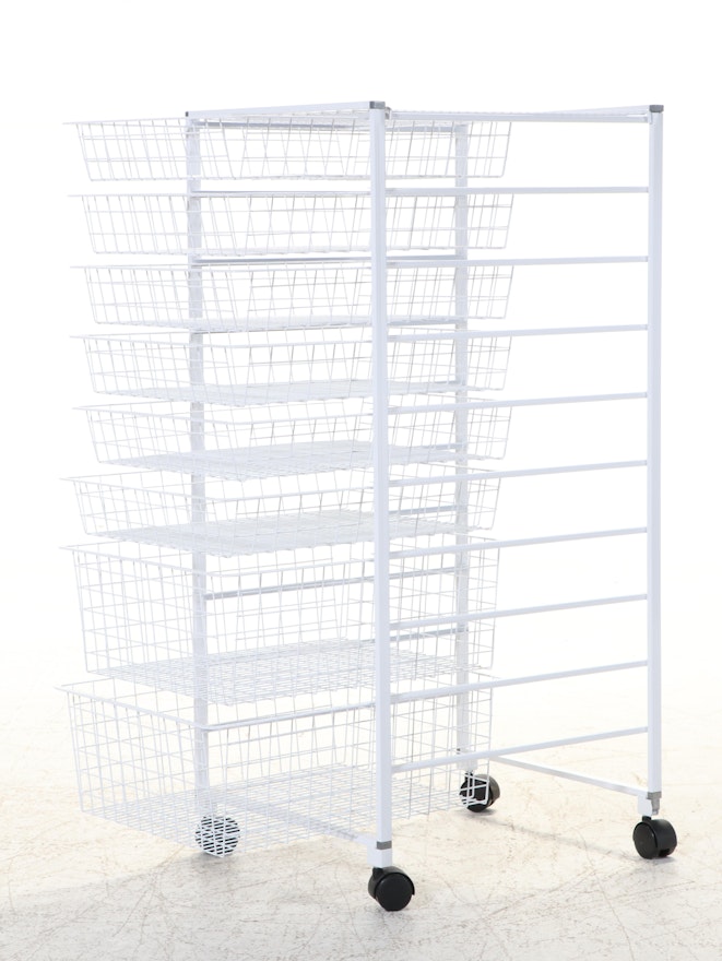 Lee Rowan White Metal Wire Organizer Rack | Everything But The House