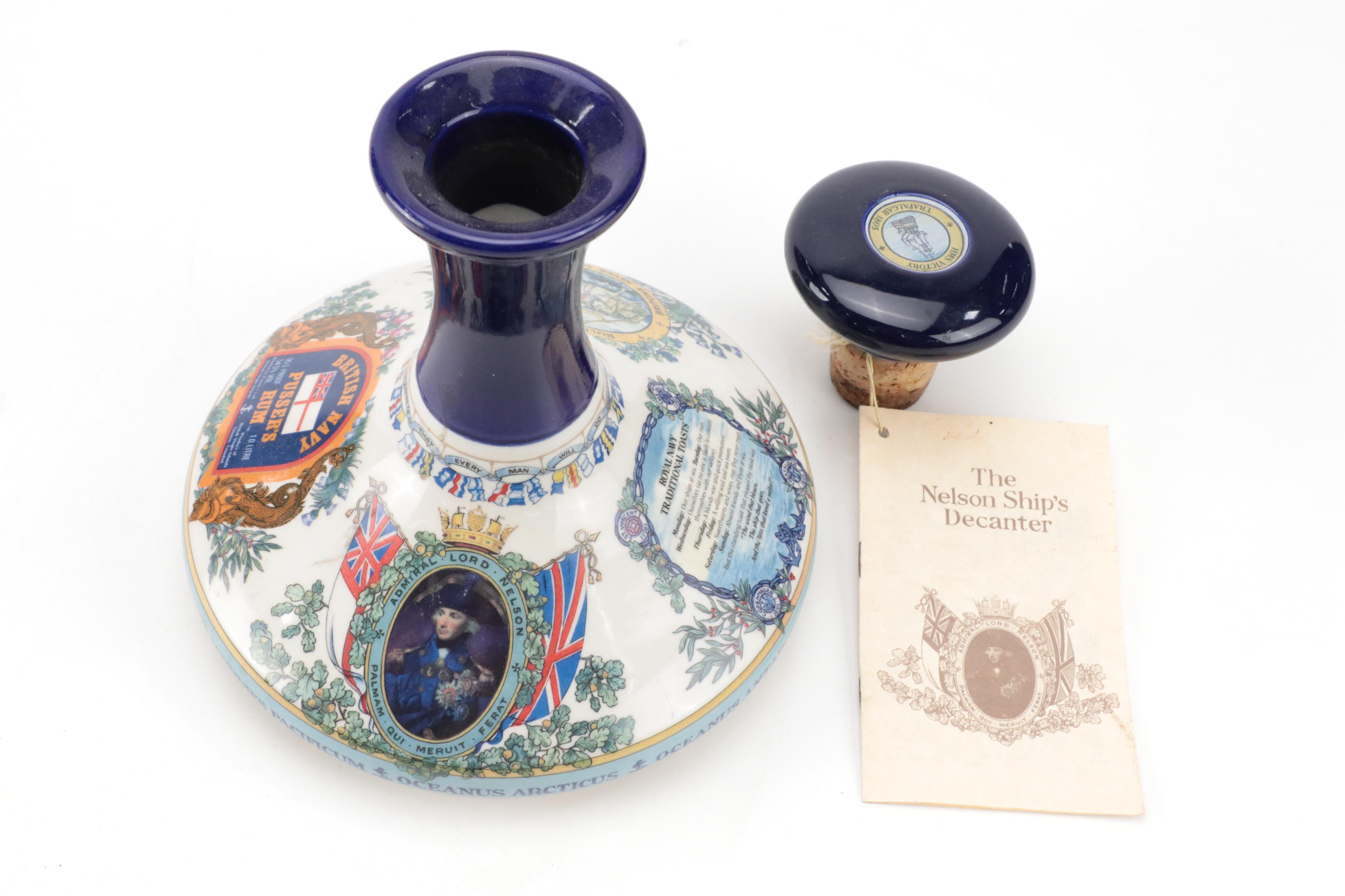 Wade "The Nelson Ship" Ceramic Decanter