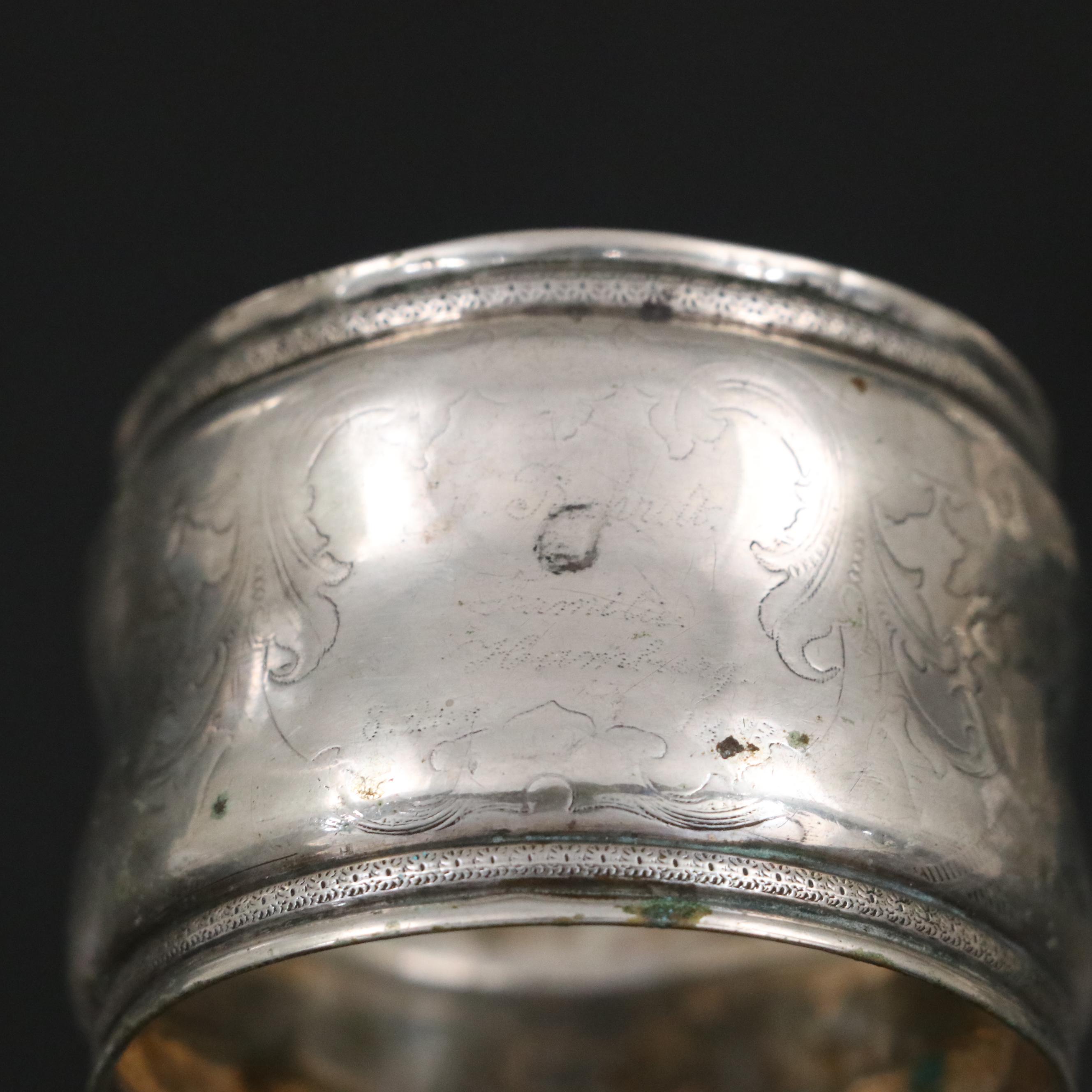 Gorham "Strasbourg" Sterling Silver Napkin Rings with Other Napkin Rings